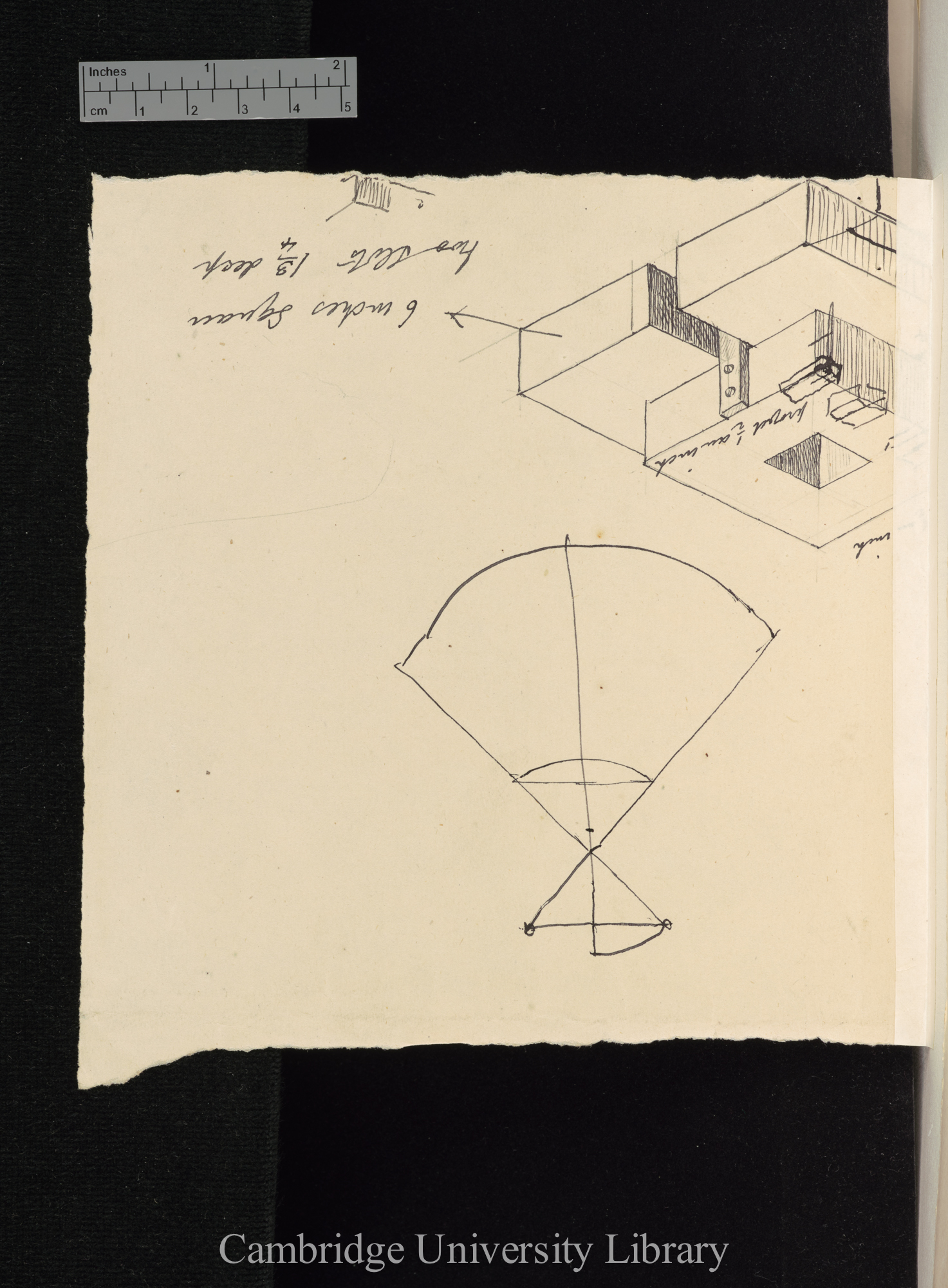 [engineering sketch on reverse]