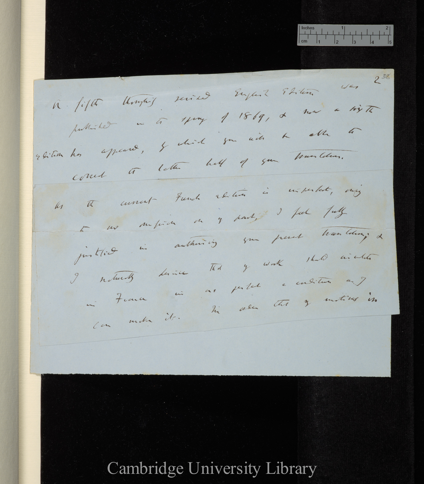 [for preface of &#39;Origin&#39; 6th edn?] A fifth thoroughly revised edition was published in the spring of 1869