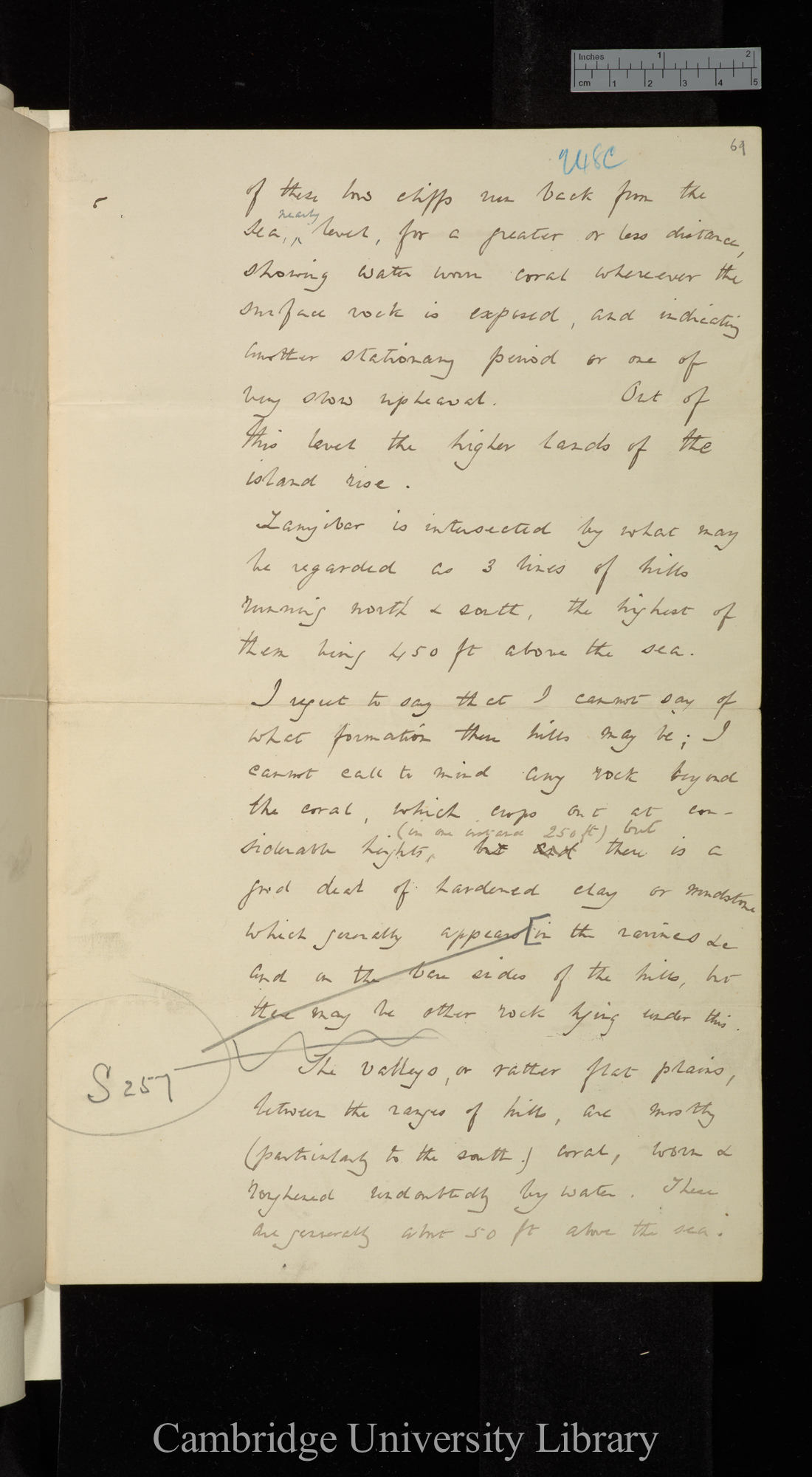 Sir William James Lloyd Wharton to Charles Robert Darwin