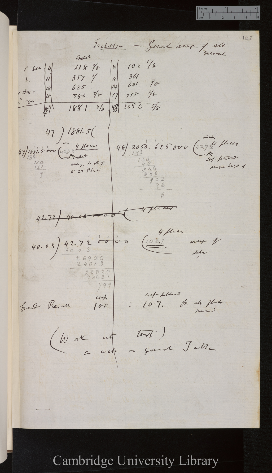 Esch[sch]oltzia - General average of all measurements / Nicotiana / Ipomaea [tables and calculations relating to heights of plants]