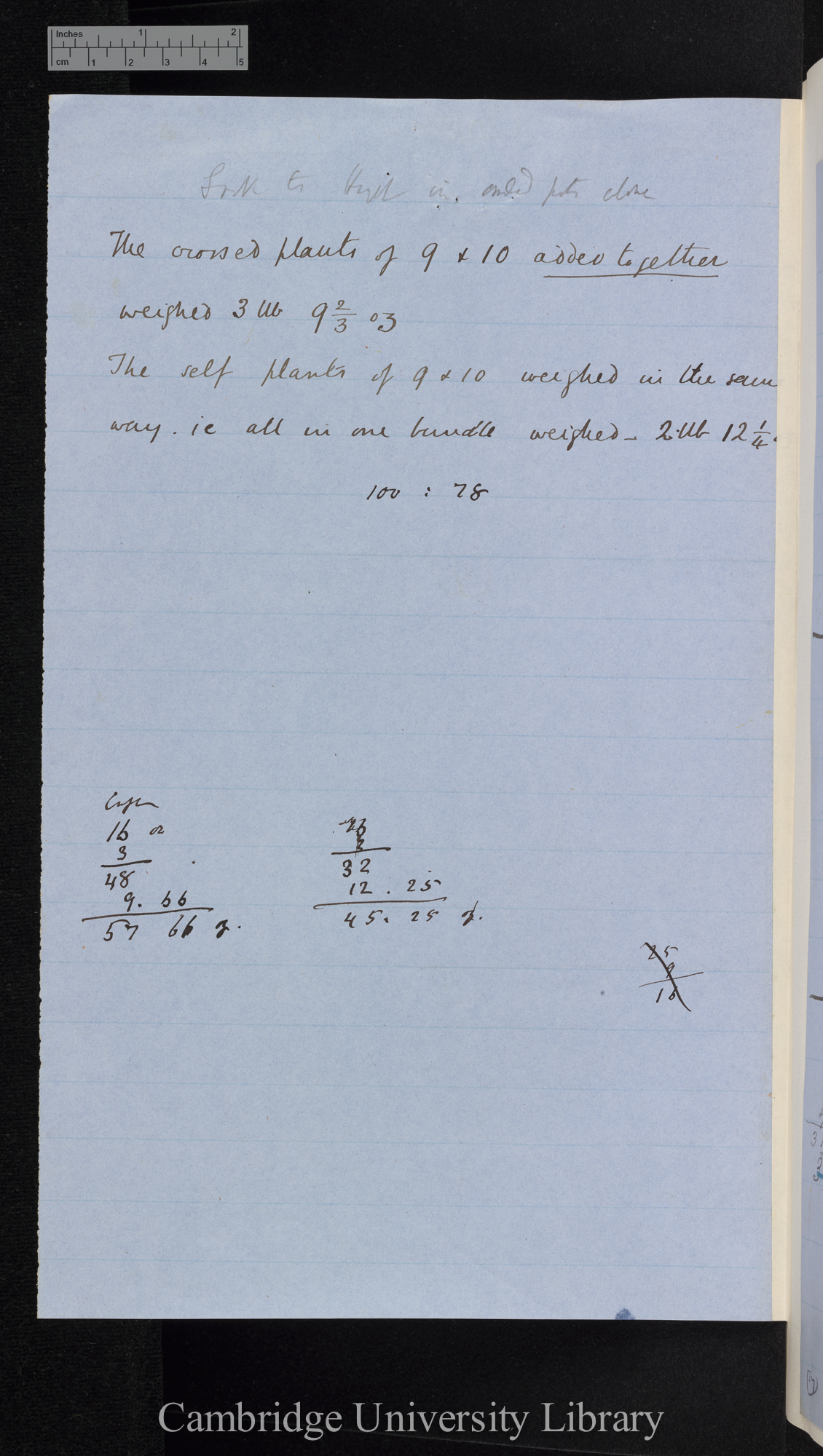 Foxglove / Crossed [in comparison with] Self-fertilised [tables of relative weights]