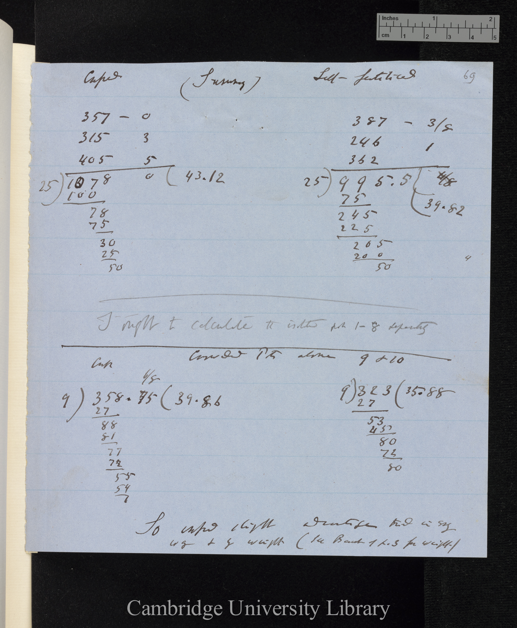 Foxglove / Crossed [in comparison with] Self-fertilised [tables of relative weights]