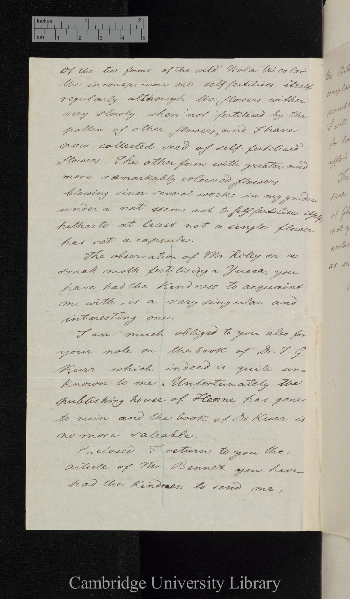 (Heinrich Ludwig) Hermann Müller to Charles Robert Darwin