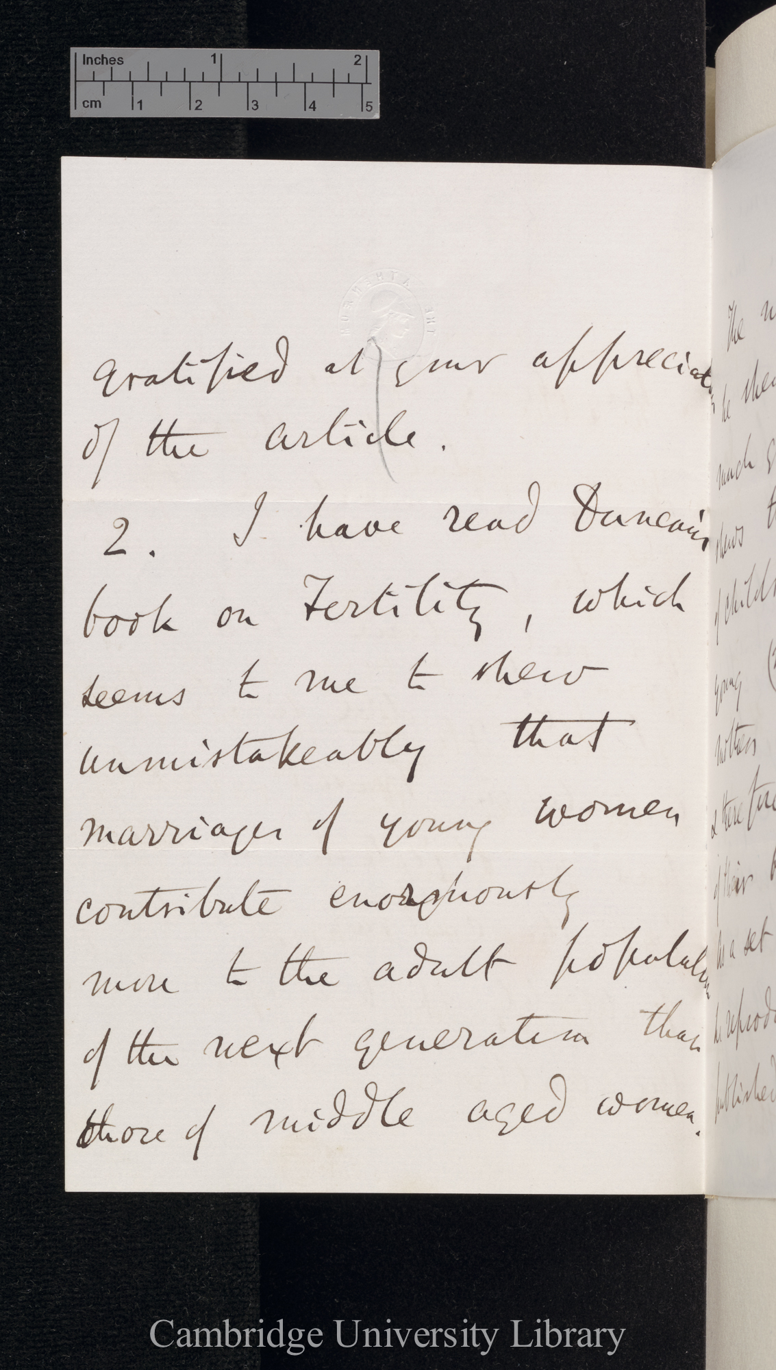 Francis Galton to Charles Robert Darwin