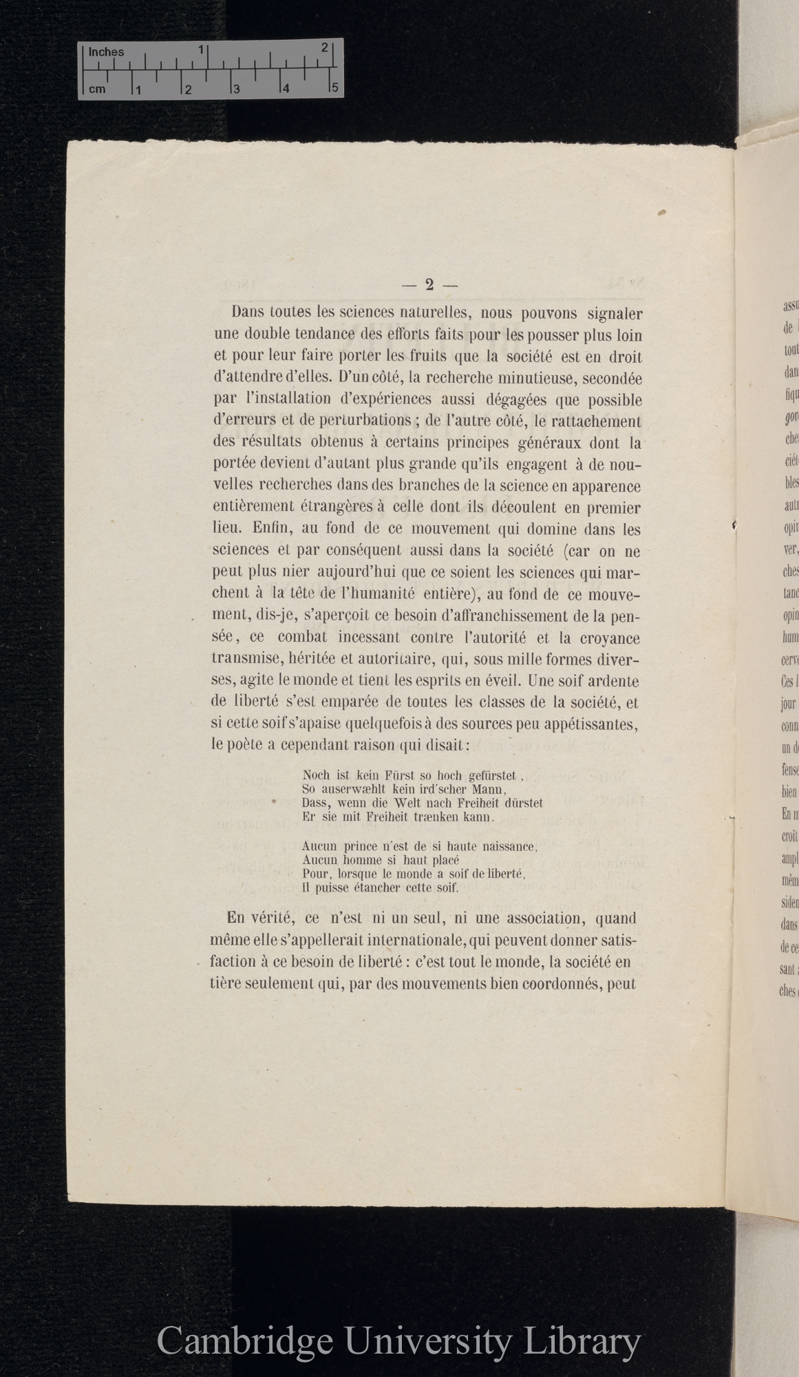 Vogt, C/Karl. Discours 15 April 1869 à l&#39;ouverture de la séance générale &#39;Institut National Génévois (Bulletin)&#39; 16: 2