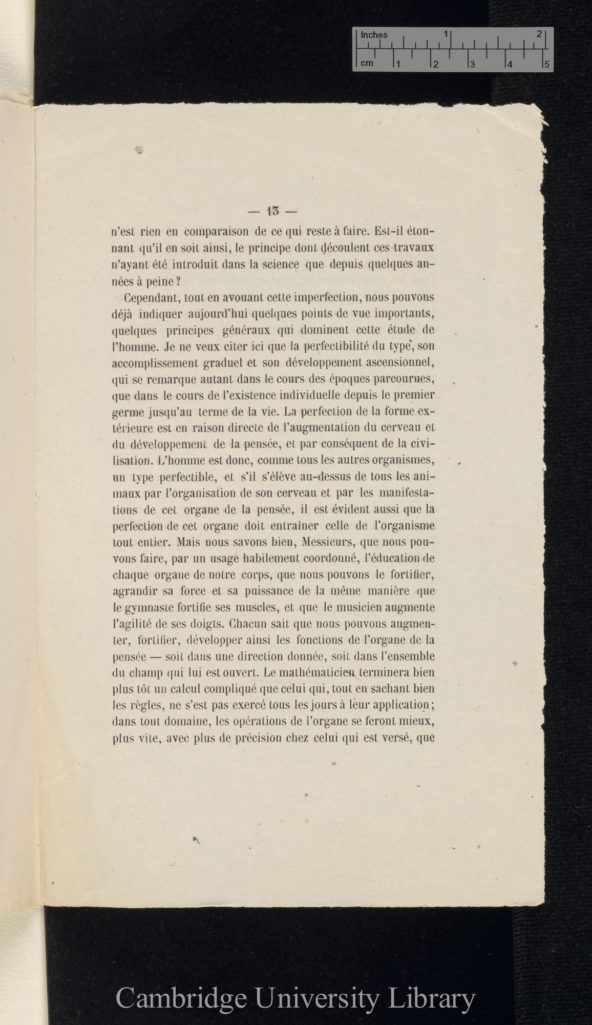 Vogt, C/Karl. Discours 15 April 1869 à l&#39;ouverture de la séance générale &#39;Institut National Génévois (Bulletin)&#39; 16: 13