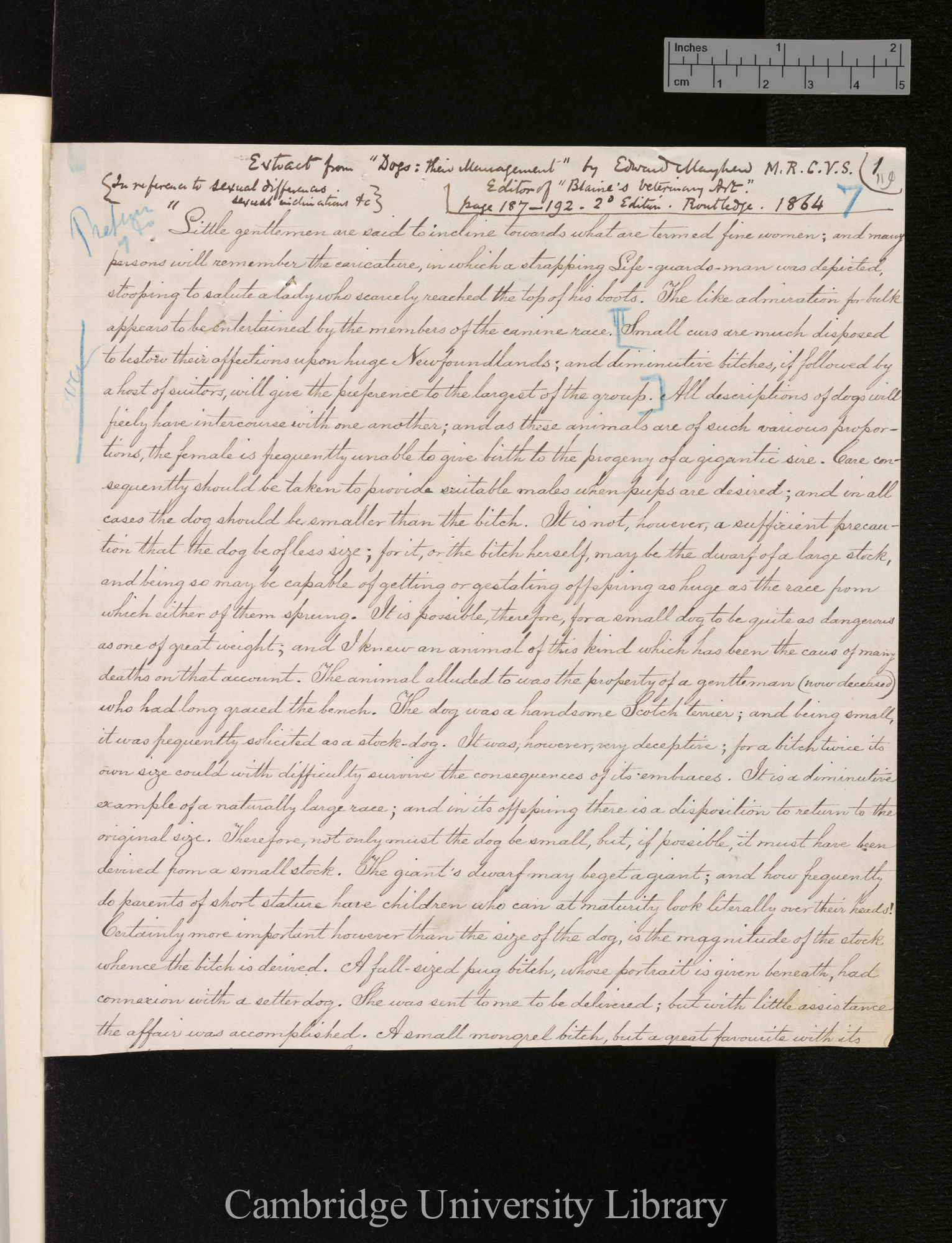 George Cupples to Charles Robert Darwin