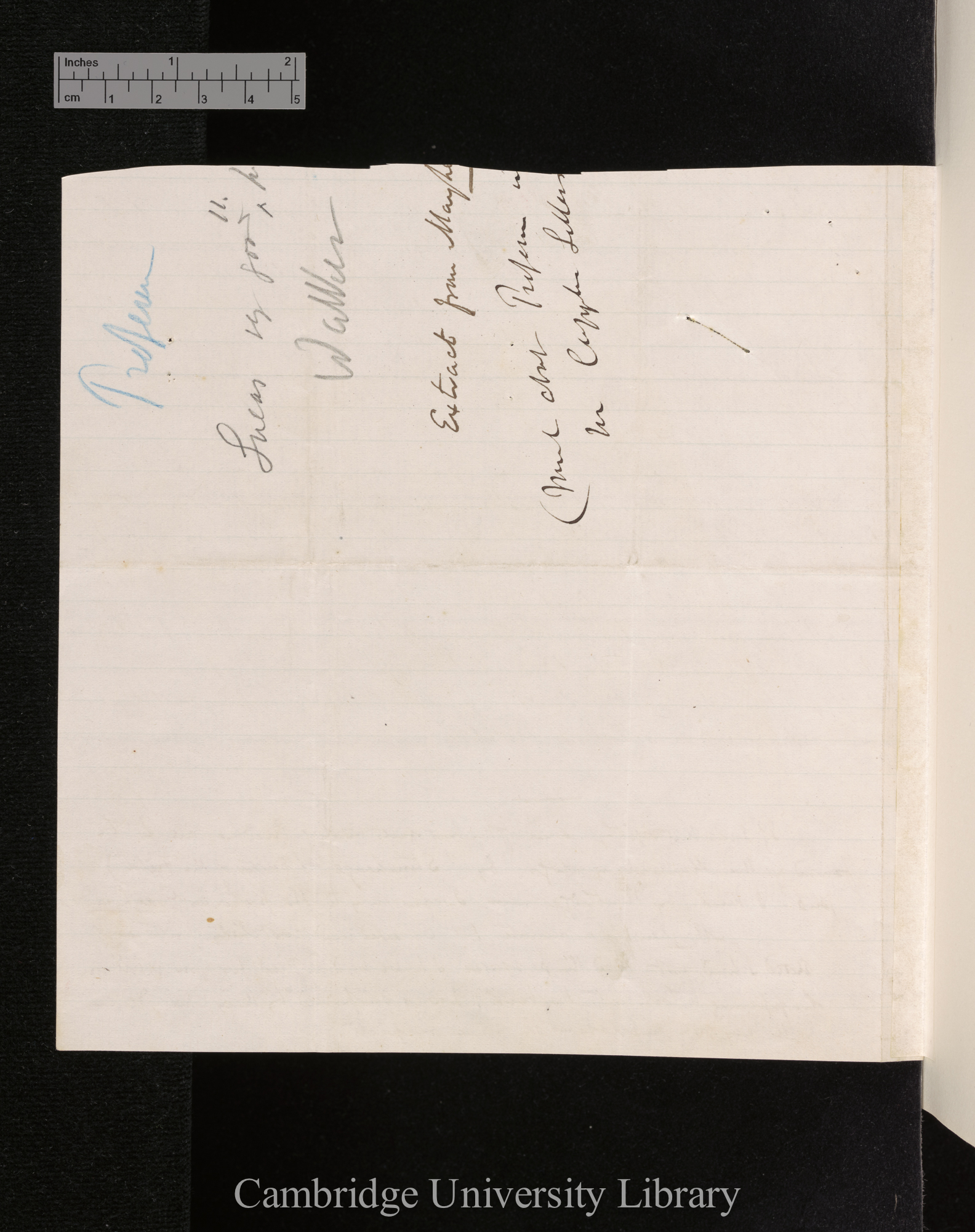 George Cupples to Charles Robert Darwin