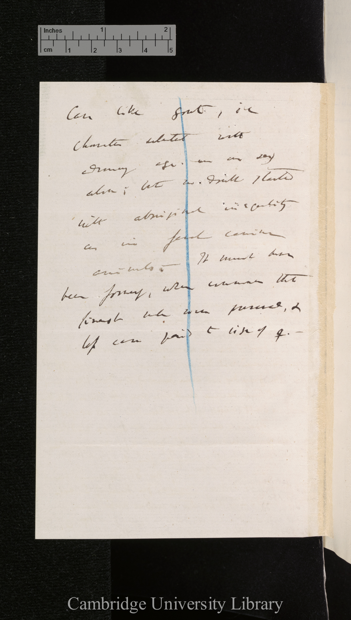 George Cupples to Charles Robert Darwin [note by CD]