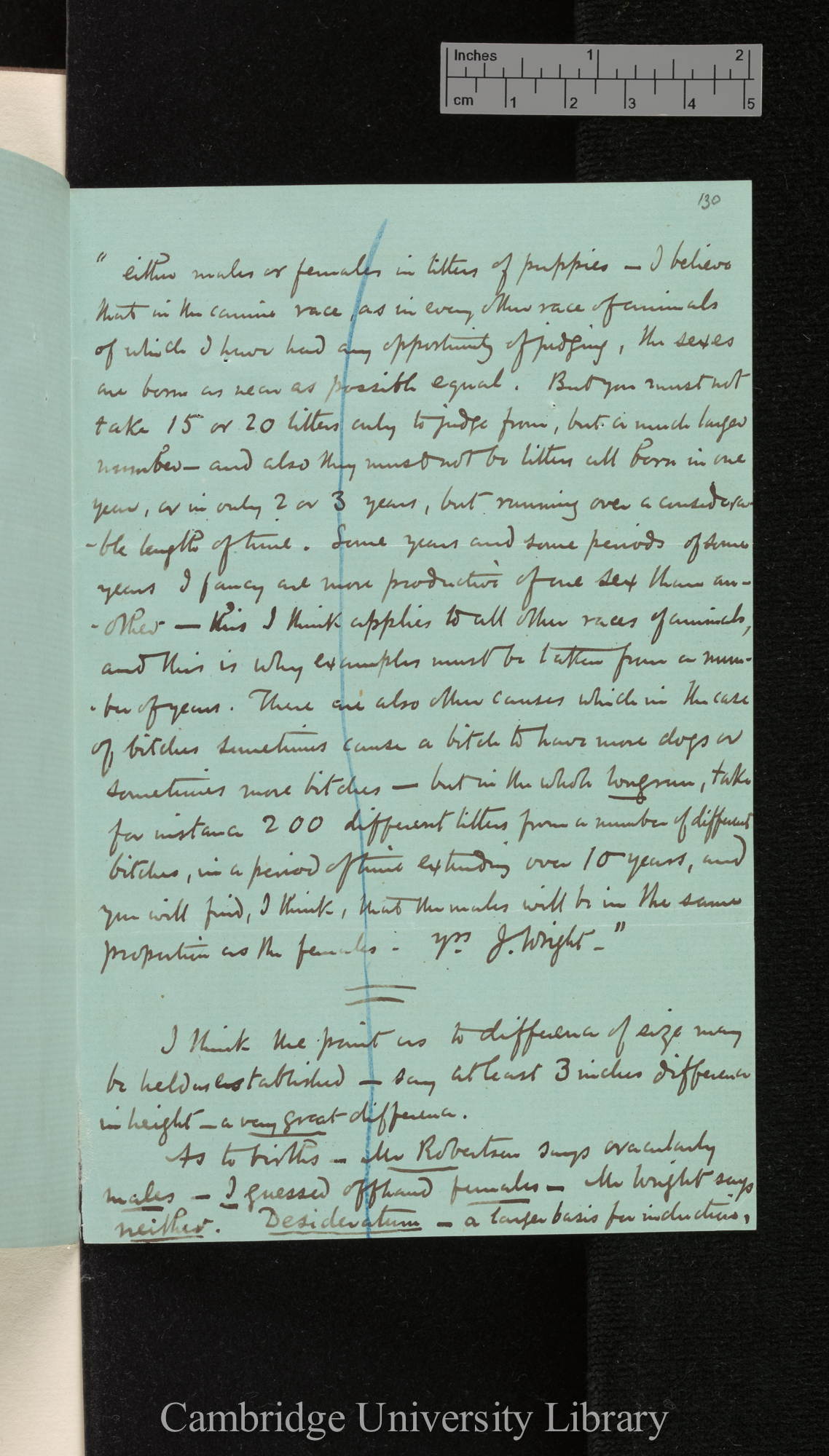 [George Cupples] to Charles Robert Darwin