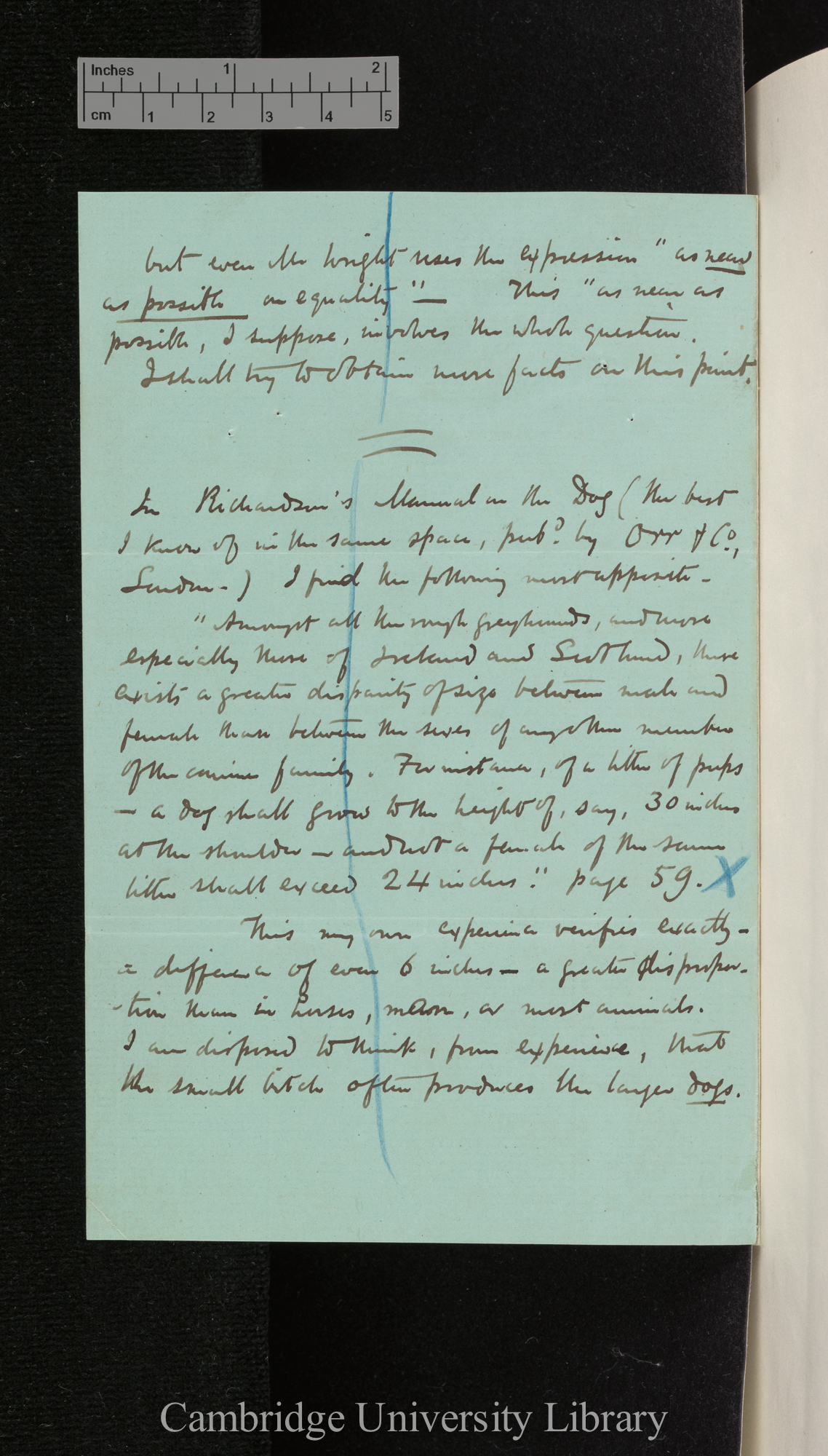 [George Cupples] to Charles Robert Darwin