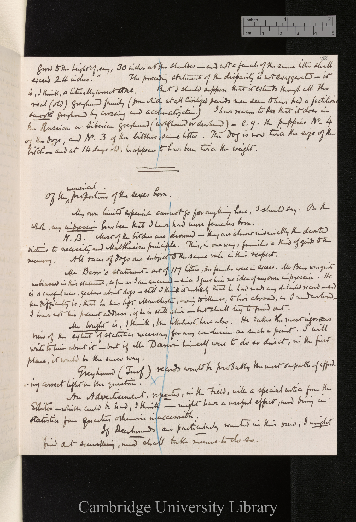 [George Cupples] to Charles Robert Darwin