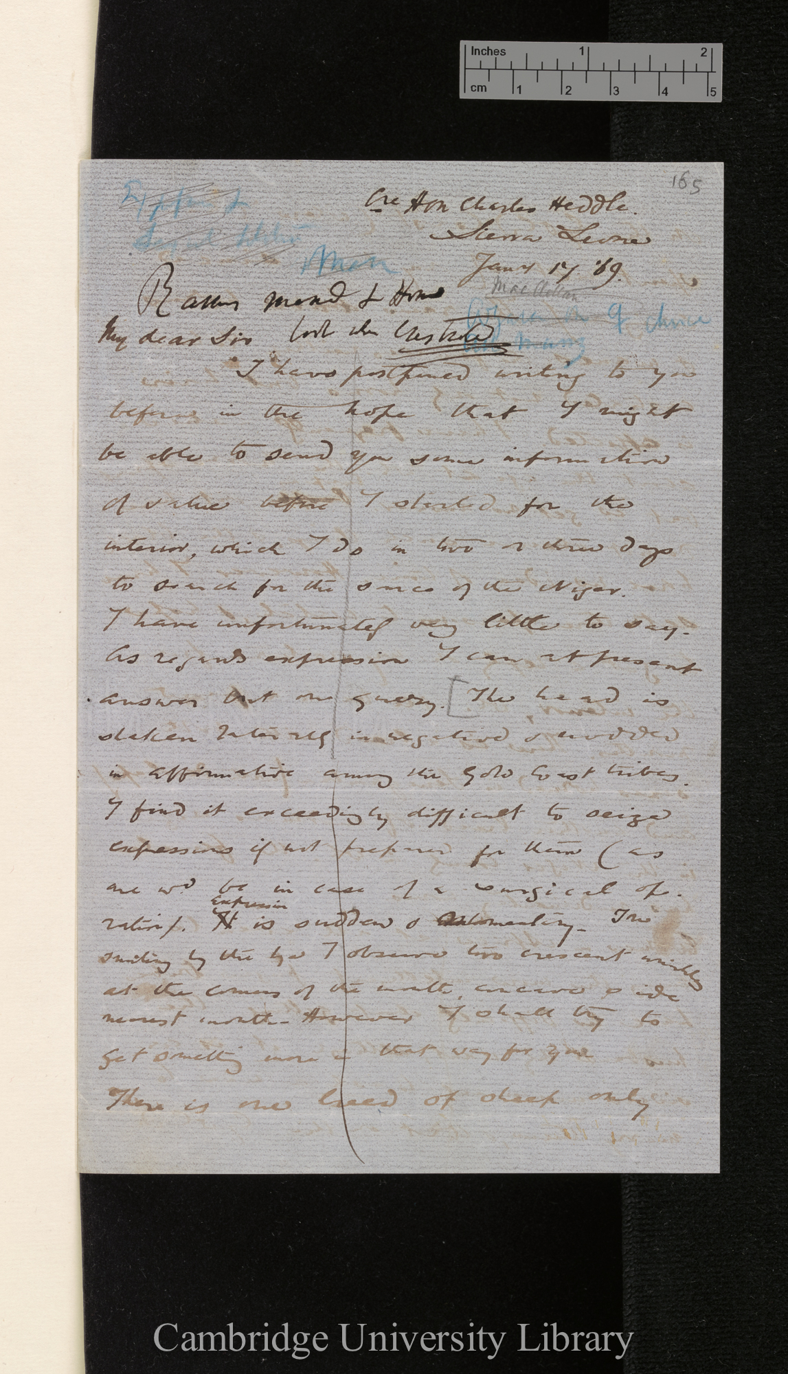 William Winwood Reade to Charles Robert Darwin