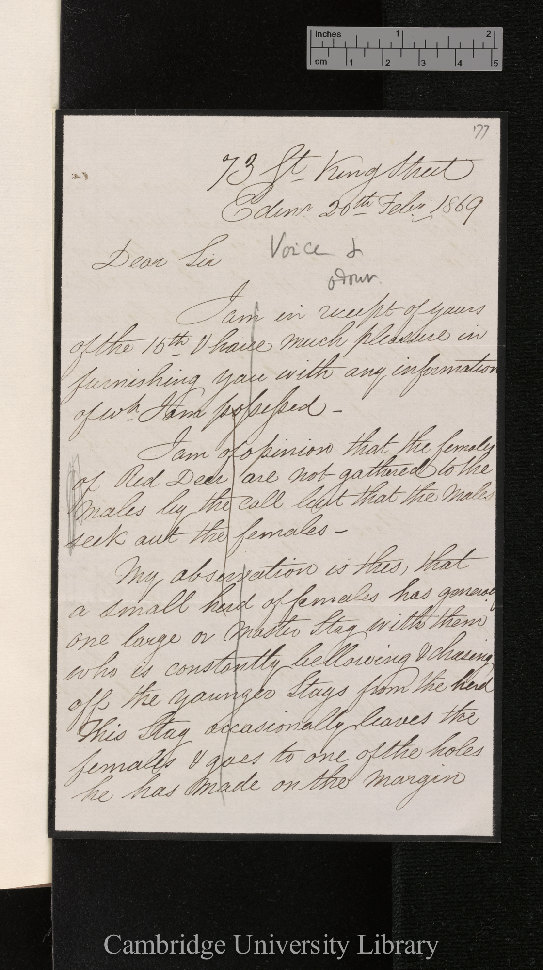 Archibald McNeill to Charles Robert Darwin