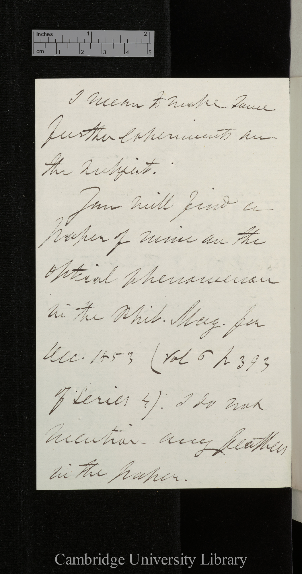 George Gabriel Stokes to Charles Robert Darwin