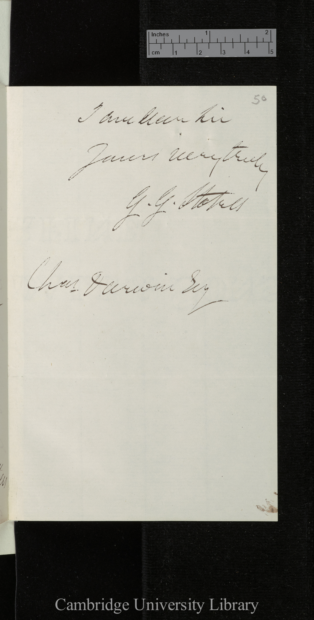 George Gabriel Stokes to Charles Robert Darwin