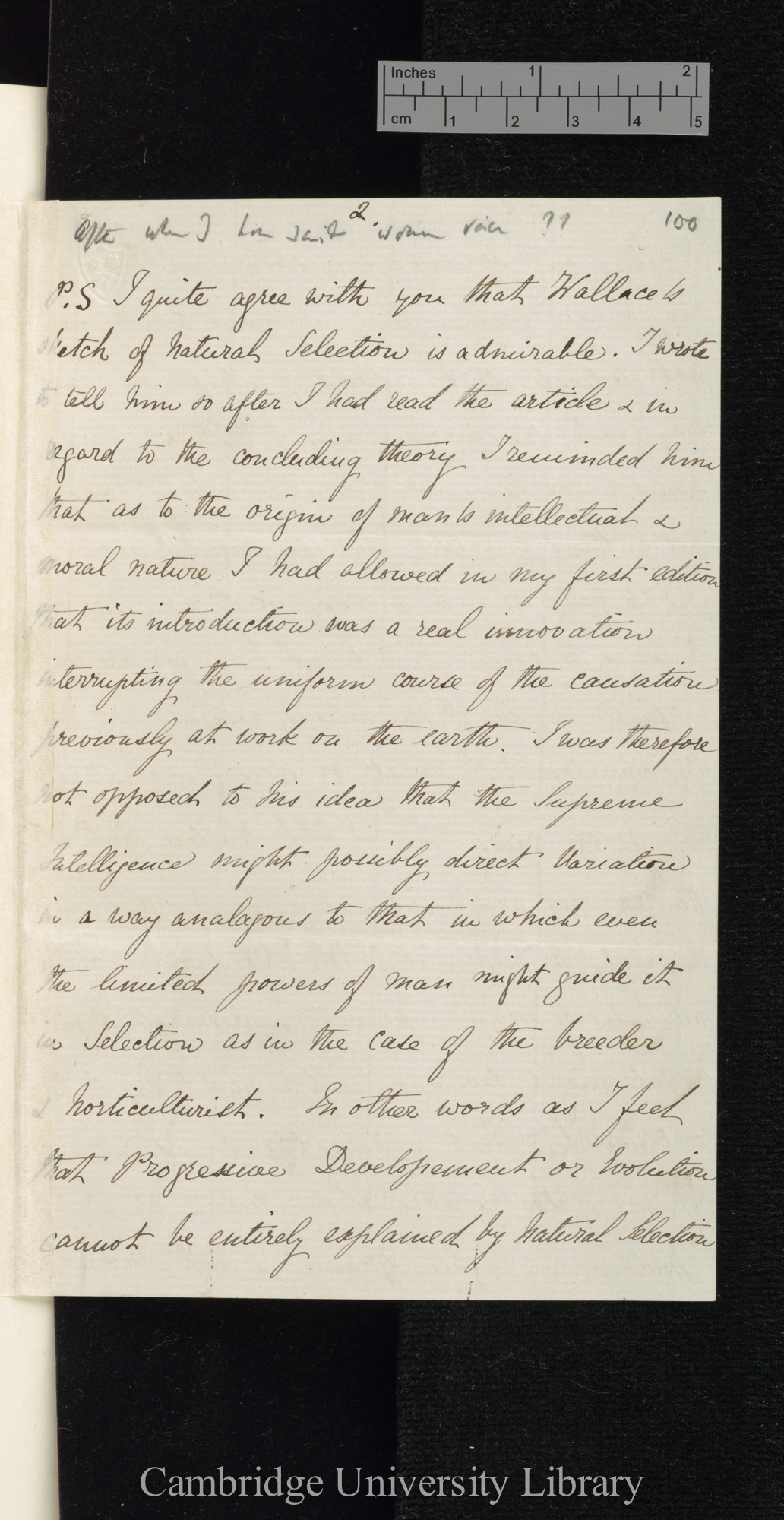 Sir Charles Lyell to Charles Robert Darwin