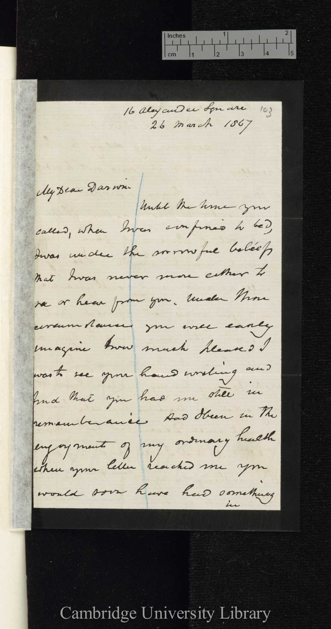 Sir Andrew Smith to Charles Robert Darwin