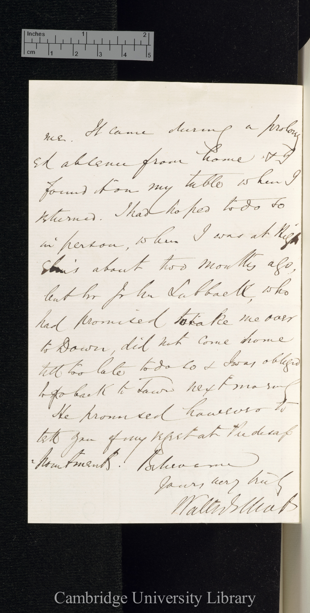 Sir Walter Elliot to Charles Robert Darwin