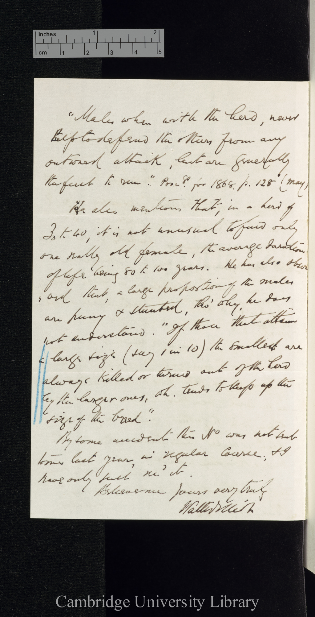 Sir Walter Elliot to Charles Robert Darwin