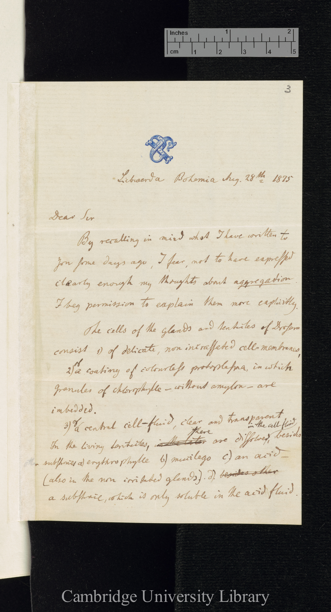 Ferdinand Cohn to Charles Robert Darwin