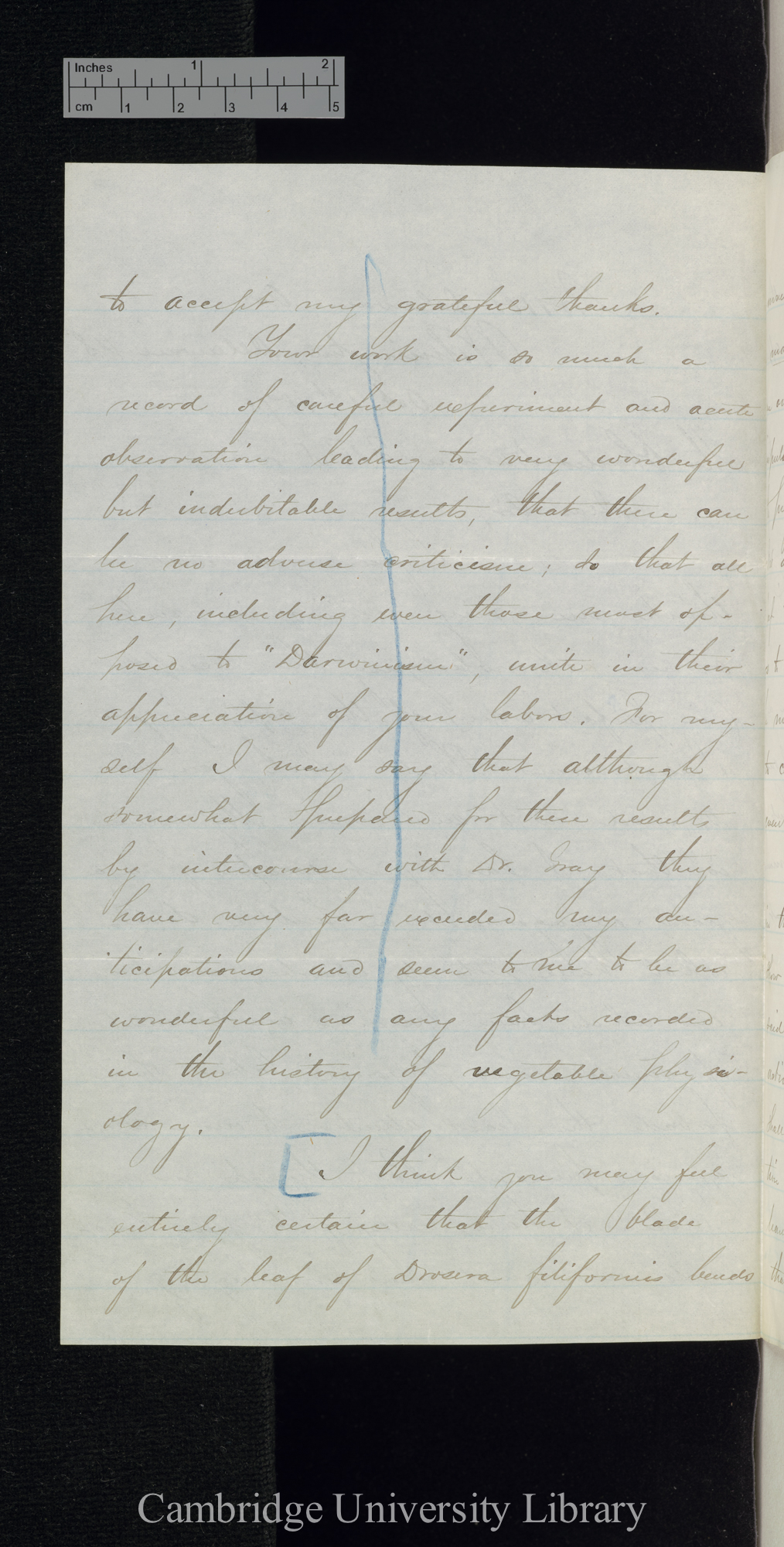 William Marriott Canby to Charles Robert Darwin