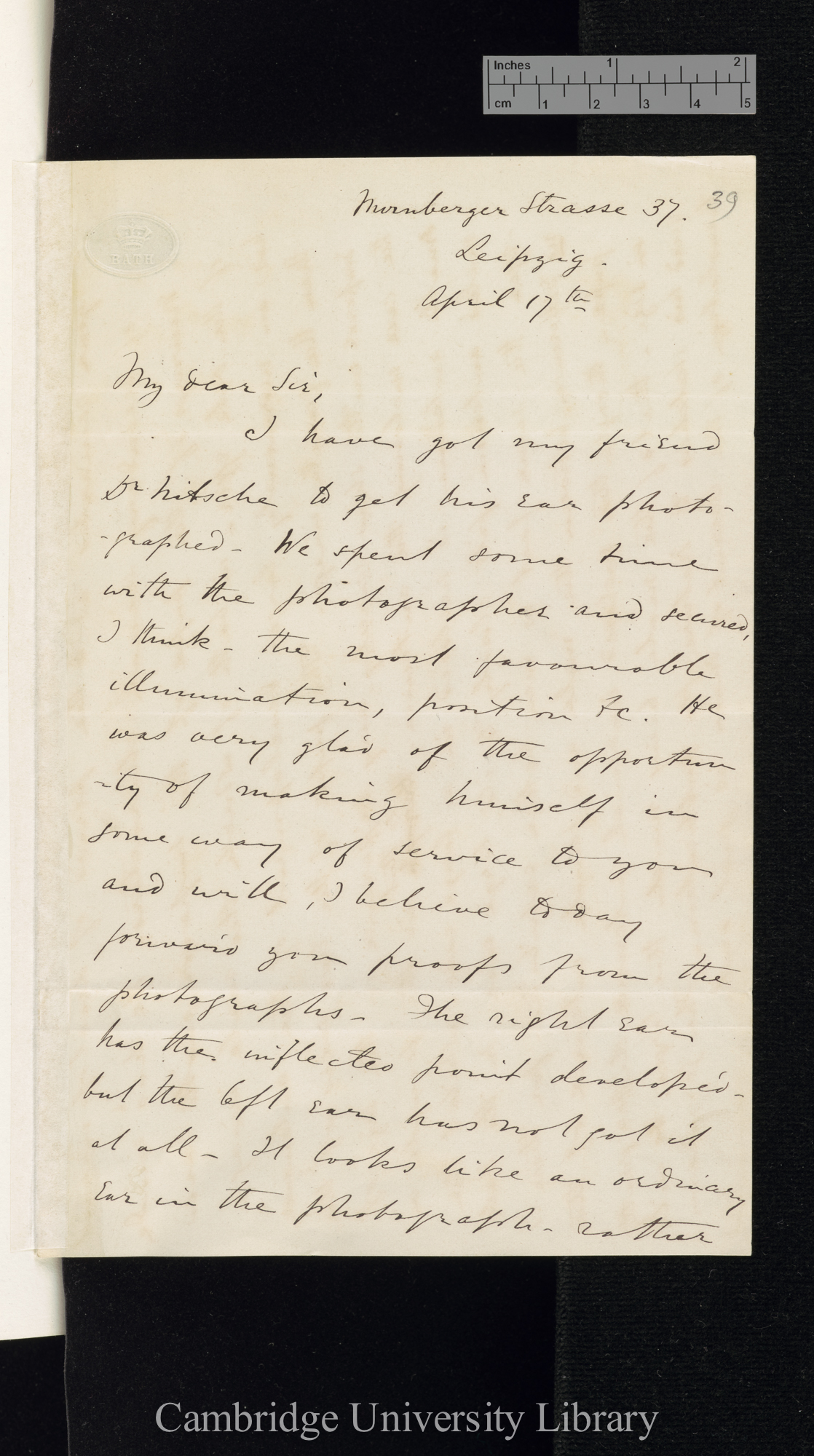 Edwin Ray Lankester to Charles Robert Darwin