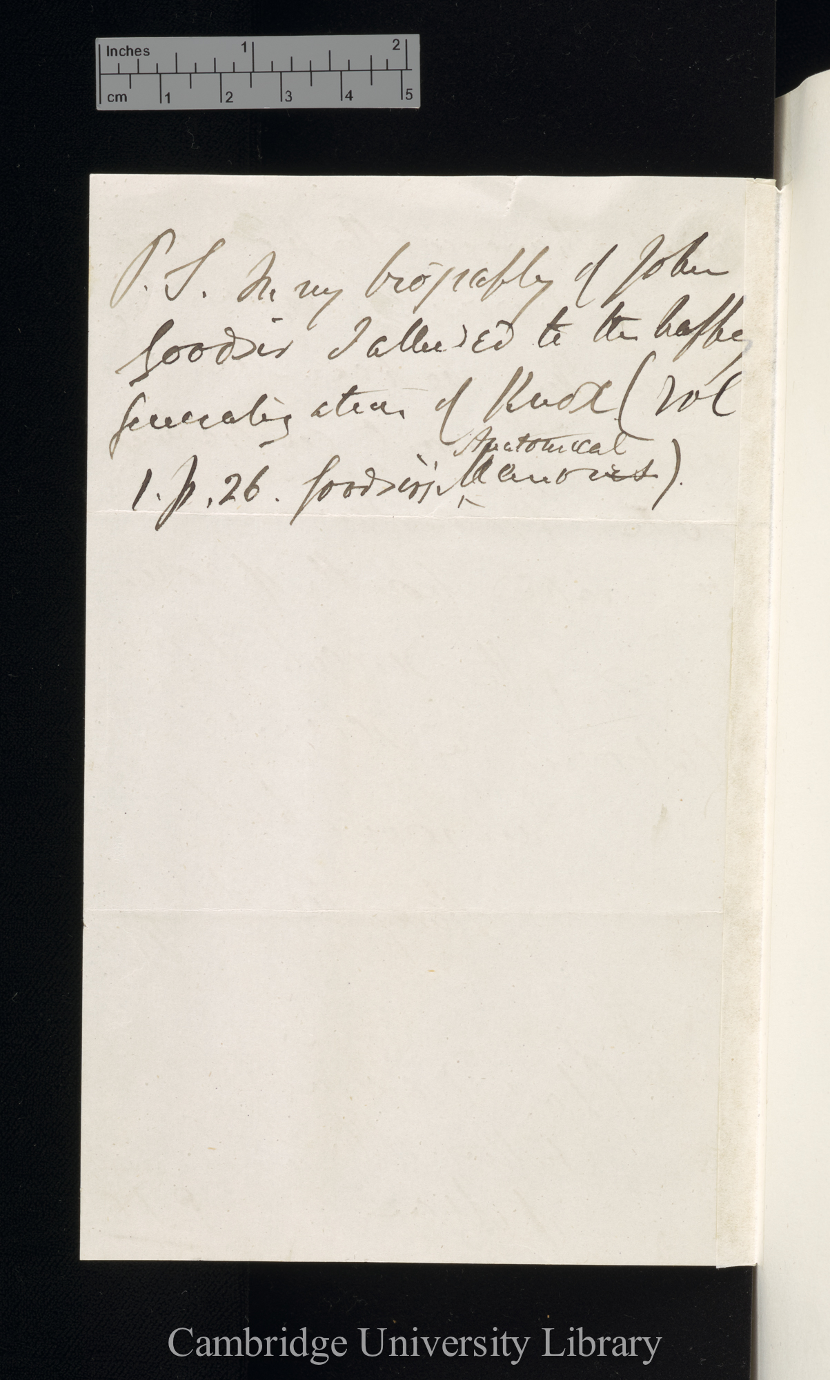 Henry Lonsdale to Charles Robert Darwin