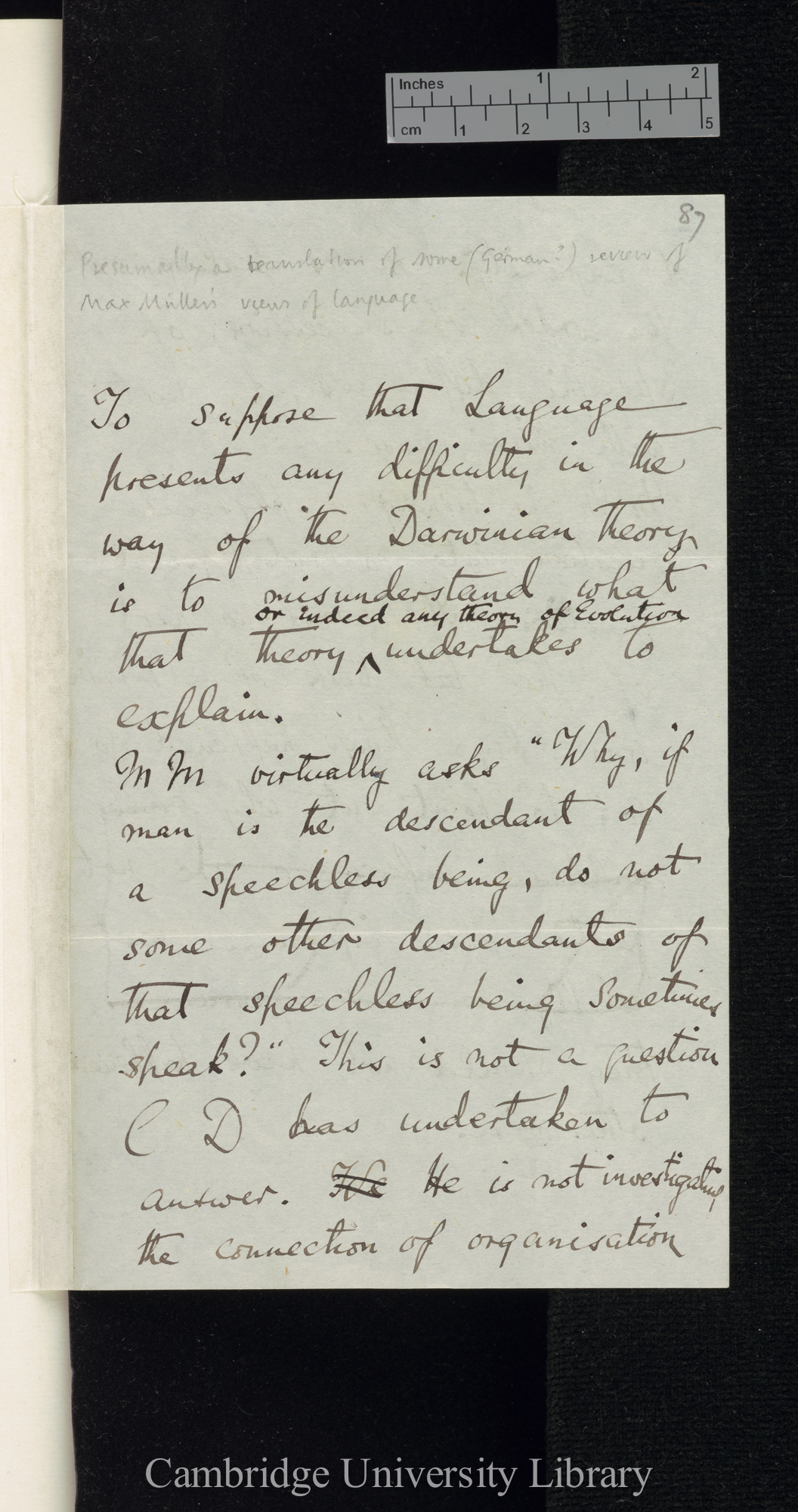 [Frances Julia &#39;Snow&#39; Wedgwood] to Charles Robert Darwin