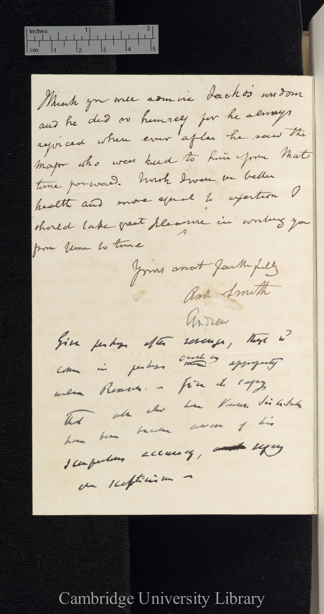 Sir Andrew Smith to Charles Robert Darwin