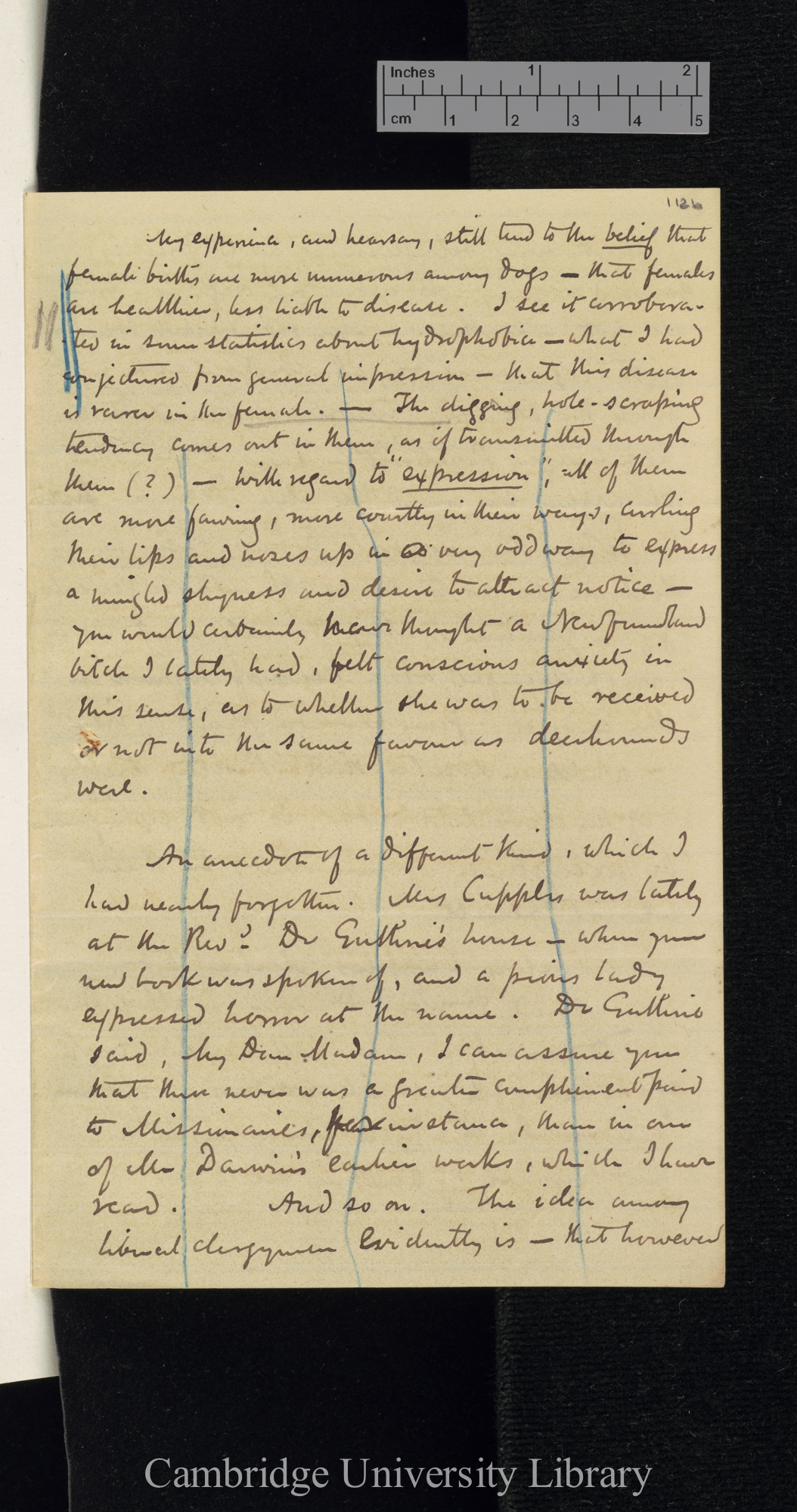 George Cupples to Charles Robert Darwin