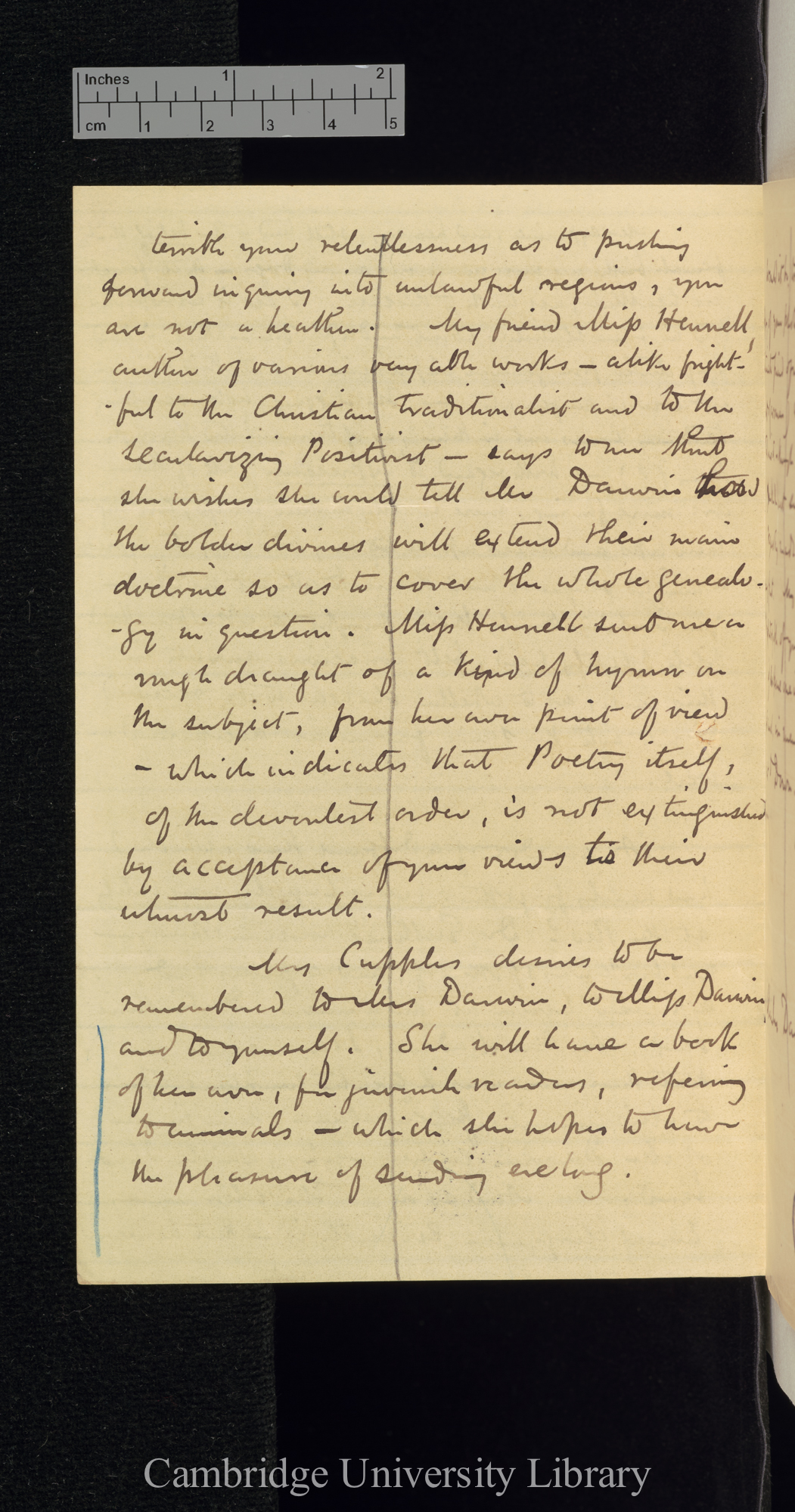 George Cupples to Charles Robert Darwin