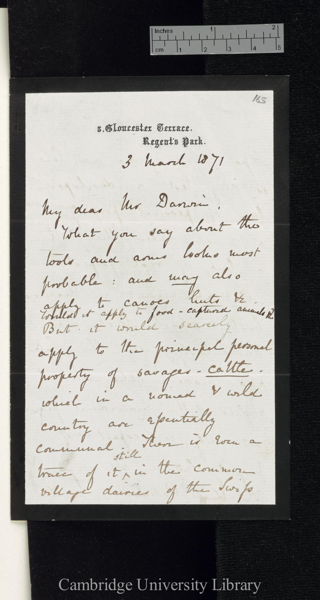 Thomas Henry Farrer to Charles Robert Darwin