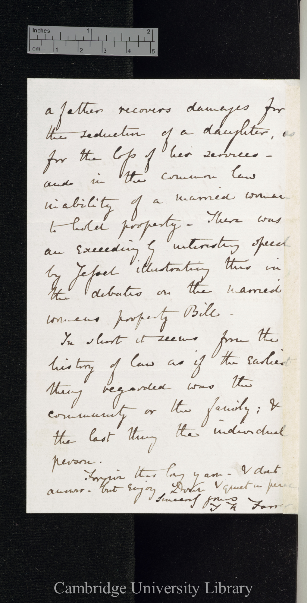 Thomas Henry Farrer to Charles Robert Darwin