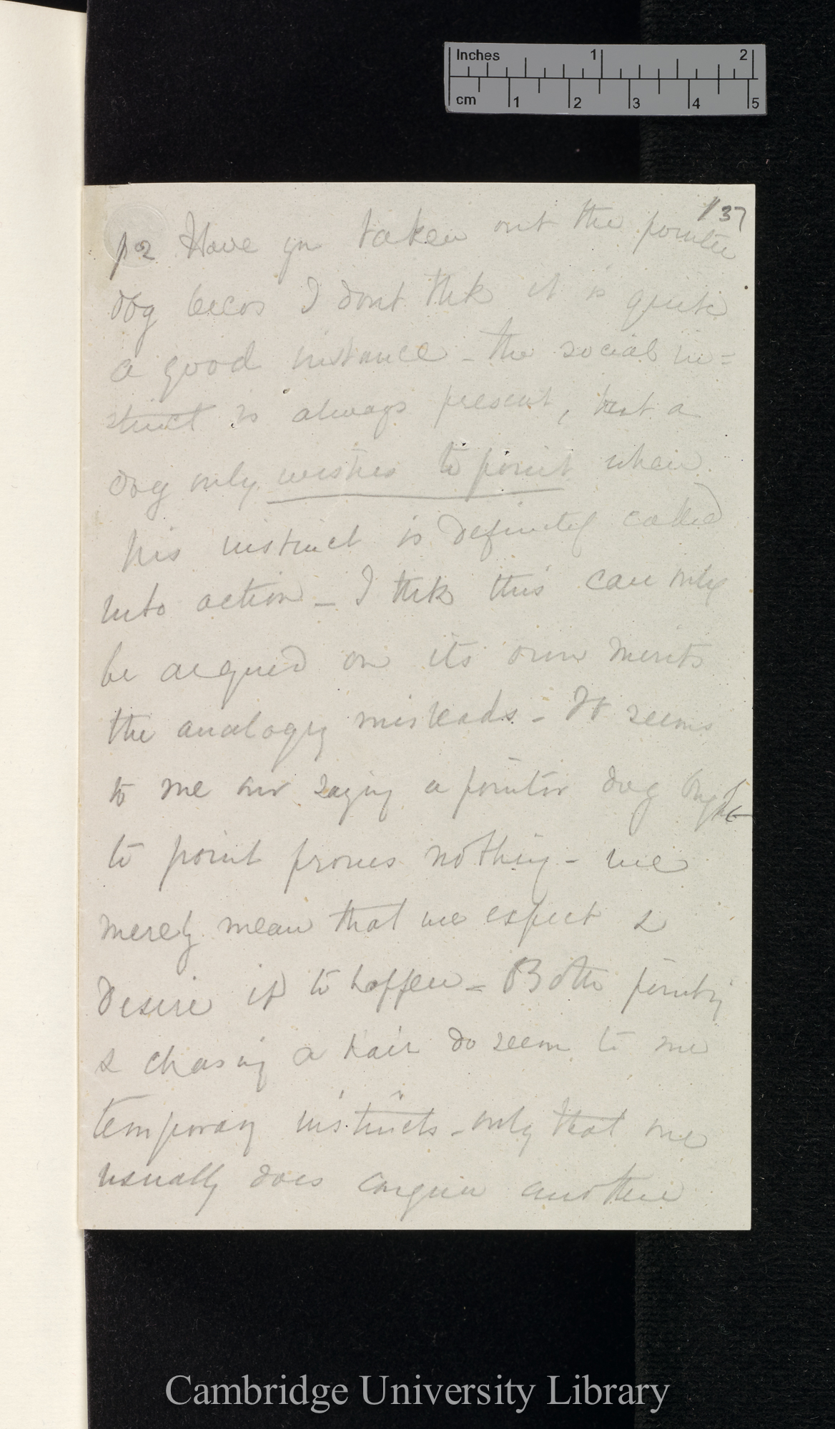 [Sir George Howard Darwin] to Charles Robert Darwin