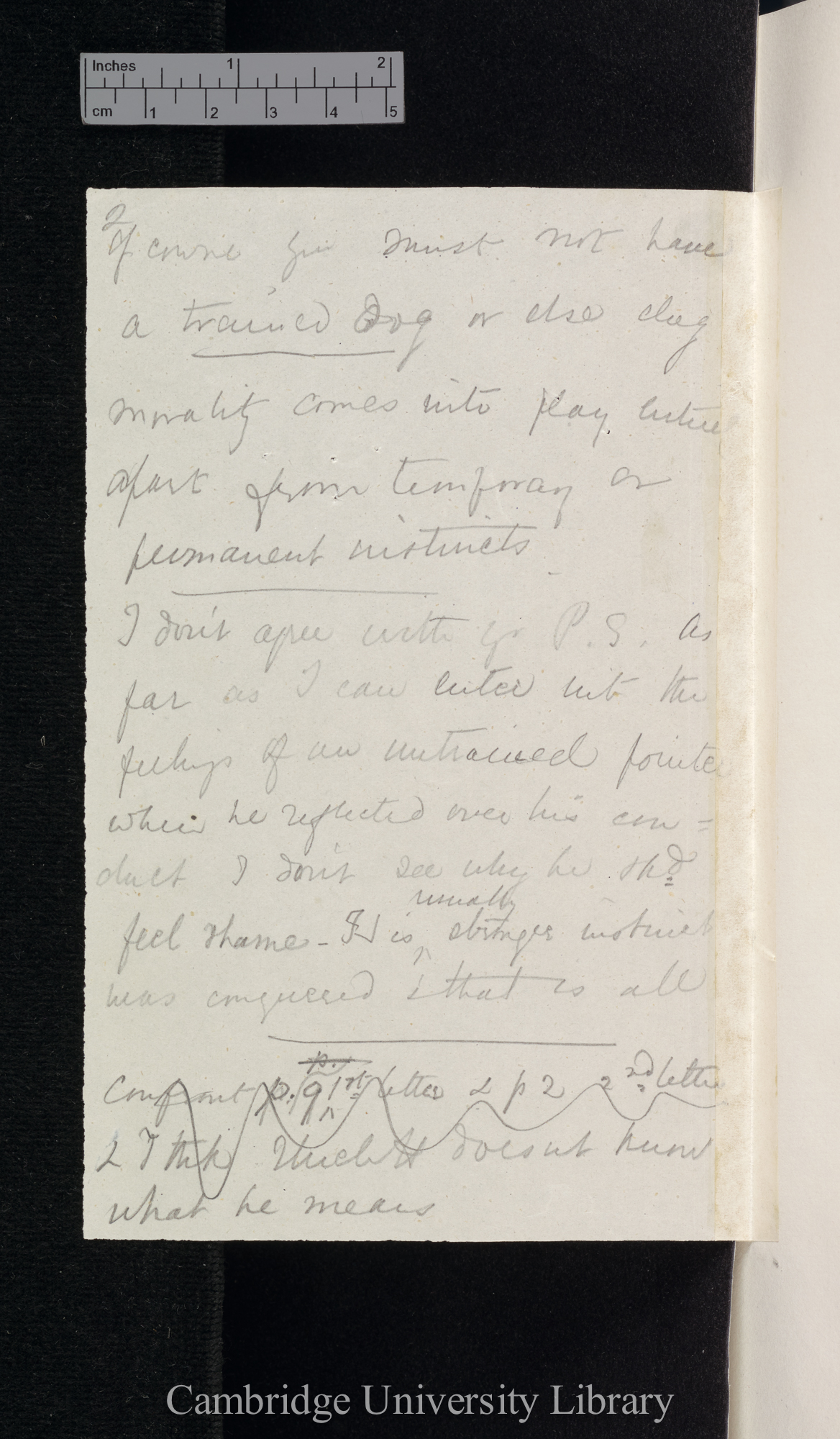 [Sir George Howard Darwin] to Charles Robert Darwin