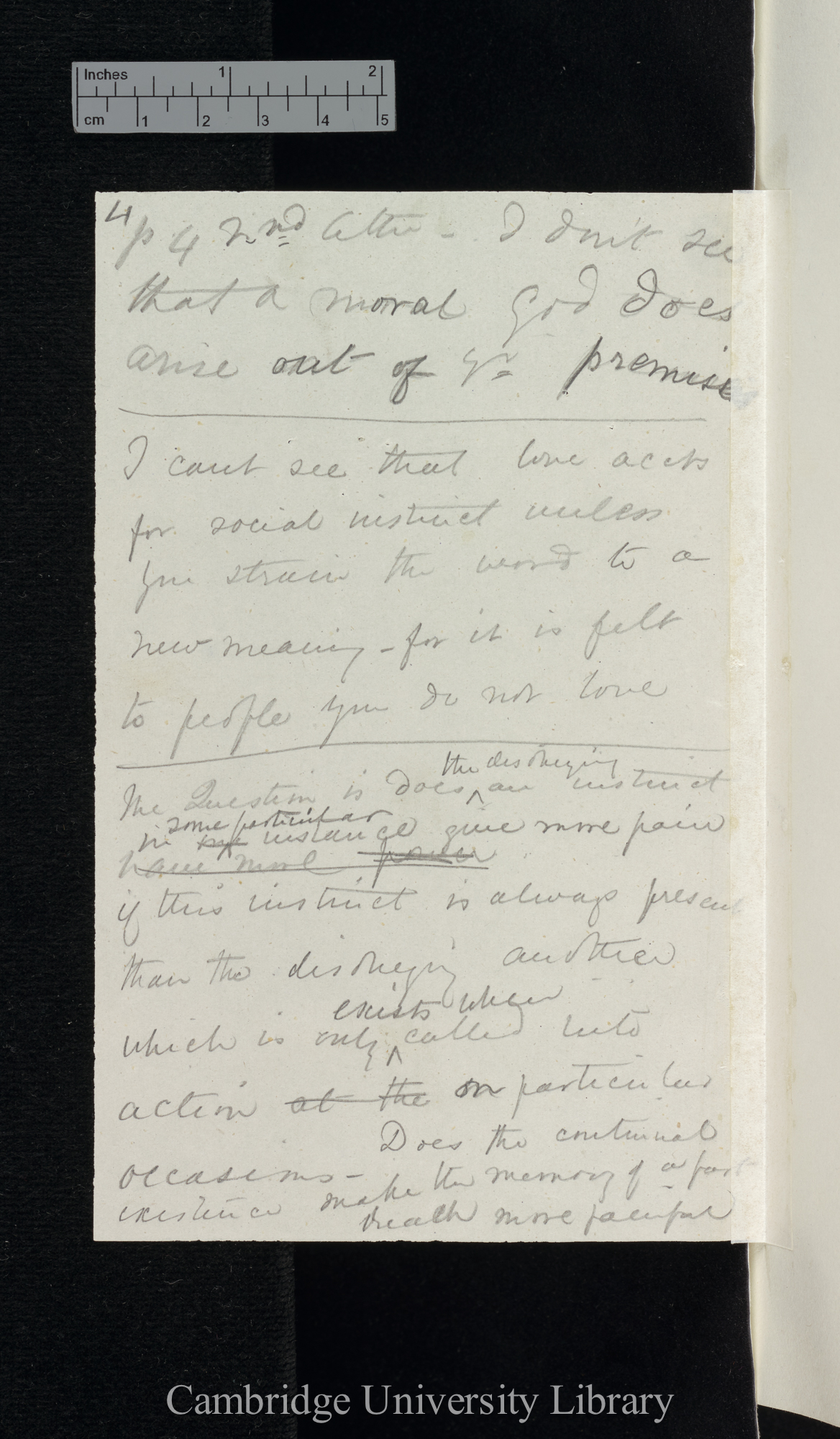 [Sir George Howard Darwin] to Charles Robert Darwin