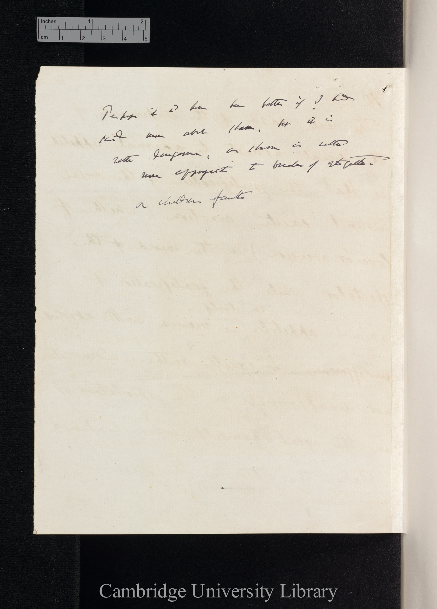 [Hensleigh Wedgwood] to Charles Robert Darwin