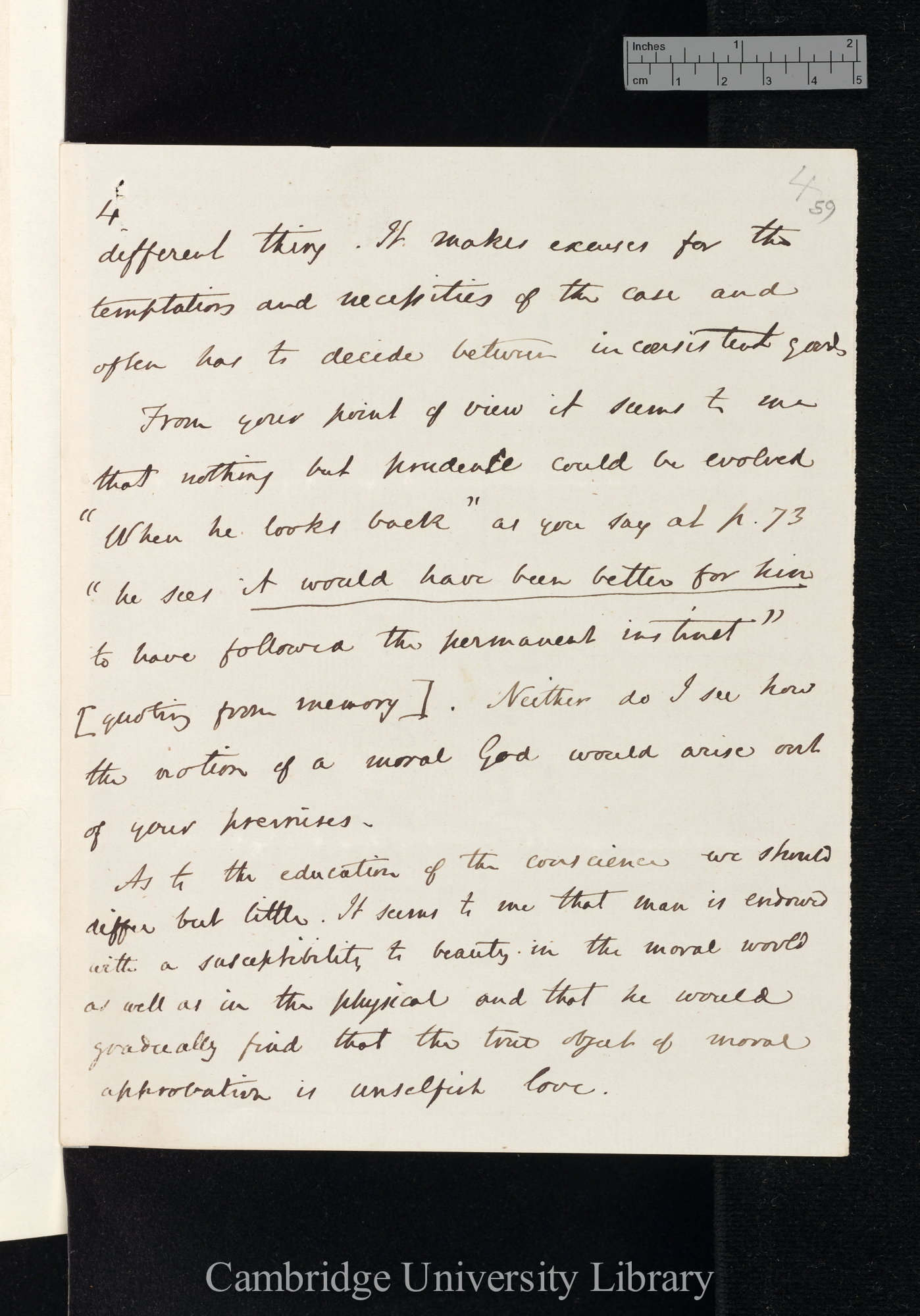 [Hensleigh Wedgwood] to Charles Robert Darwin