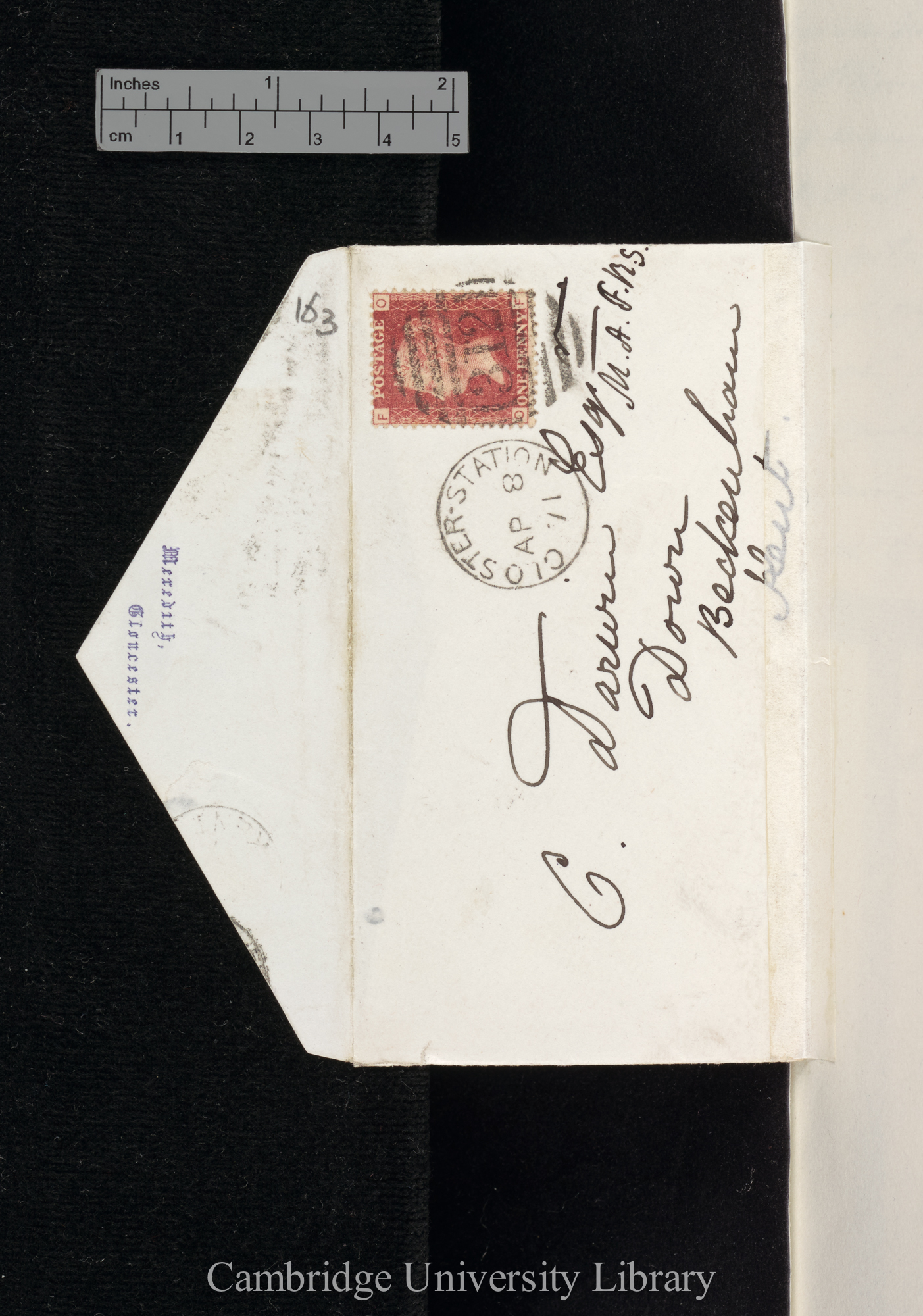 David Wedderburn to Charles Robert Darwin [envelope]