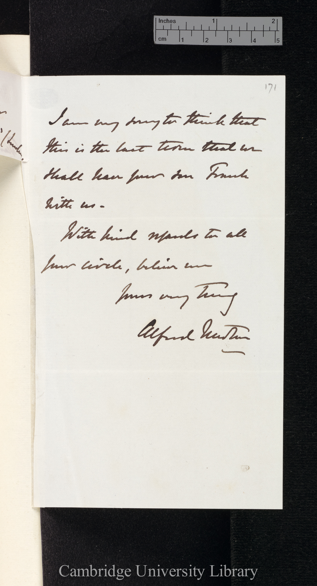 Alfred Newton to Charles Robert Darwin