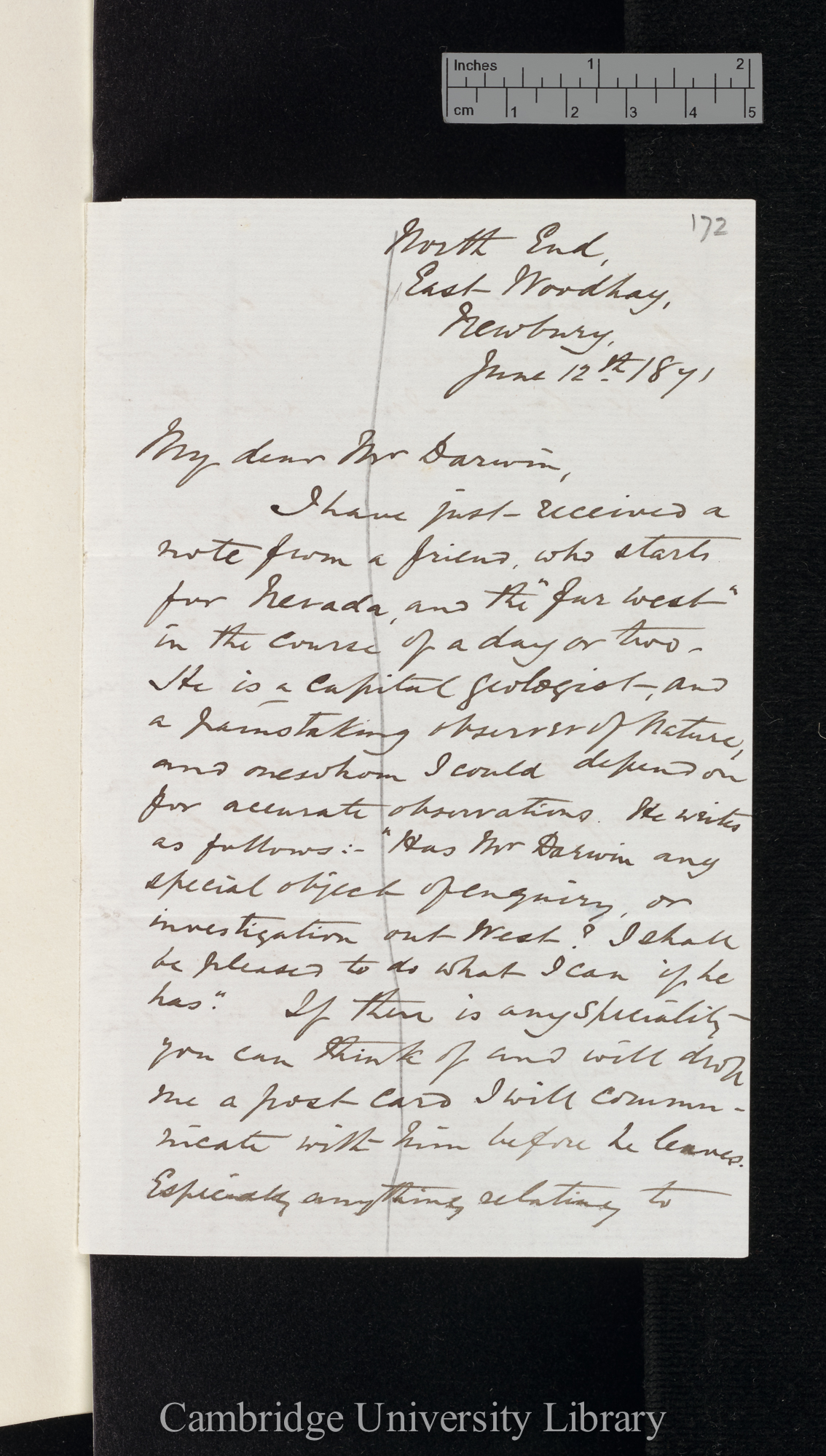 Henry Reeks to Charles Robert Darwin