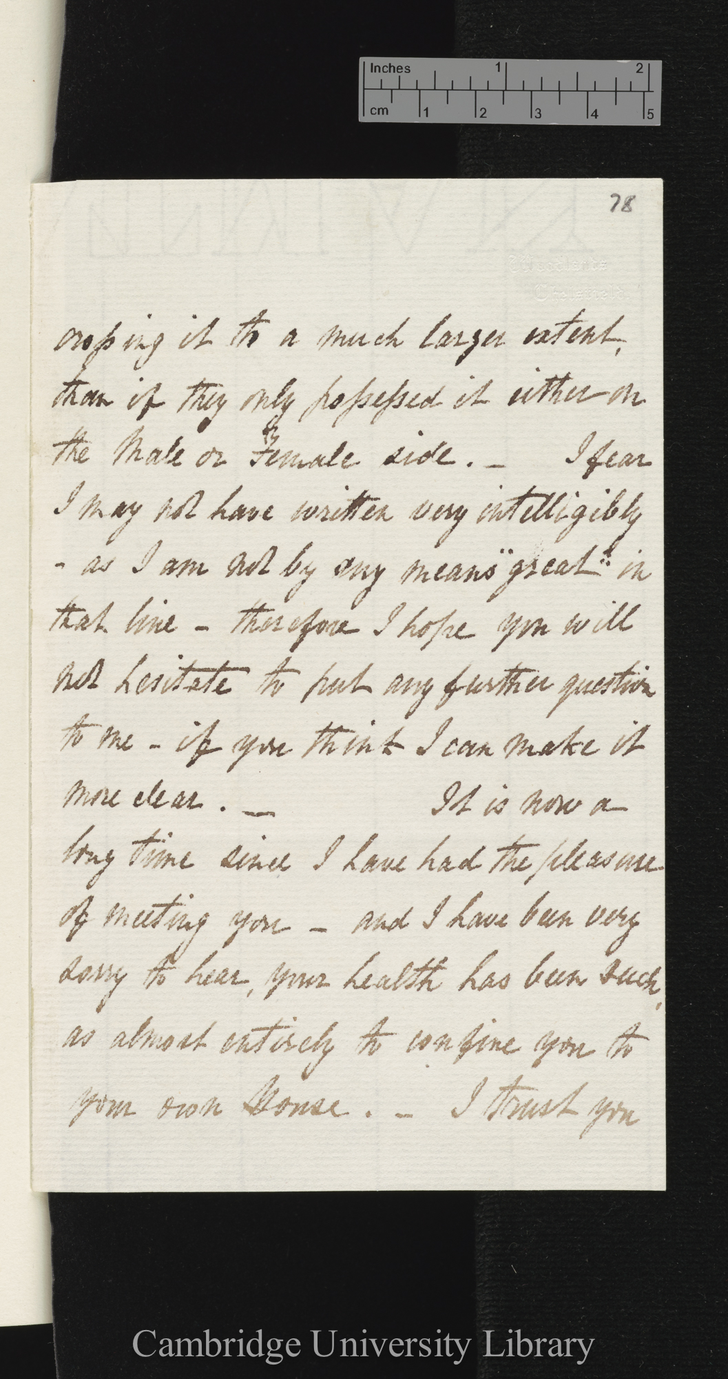 William Waring to Charles Robert Darwin