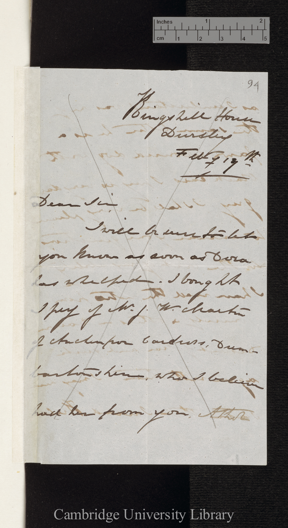 Thomas Morse to George Cupples