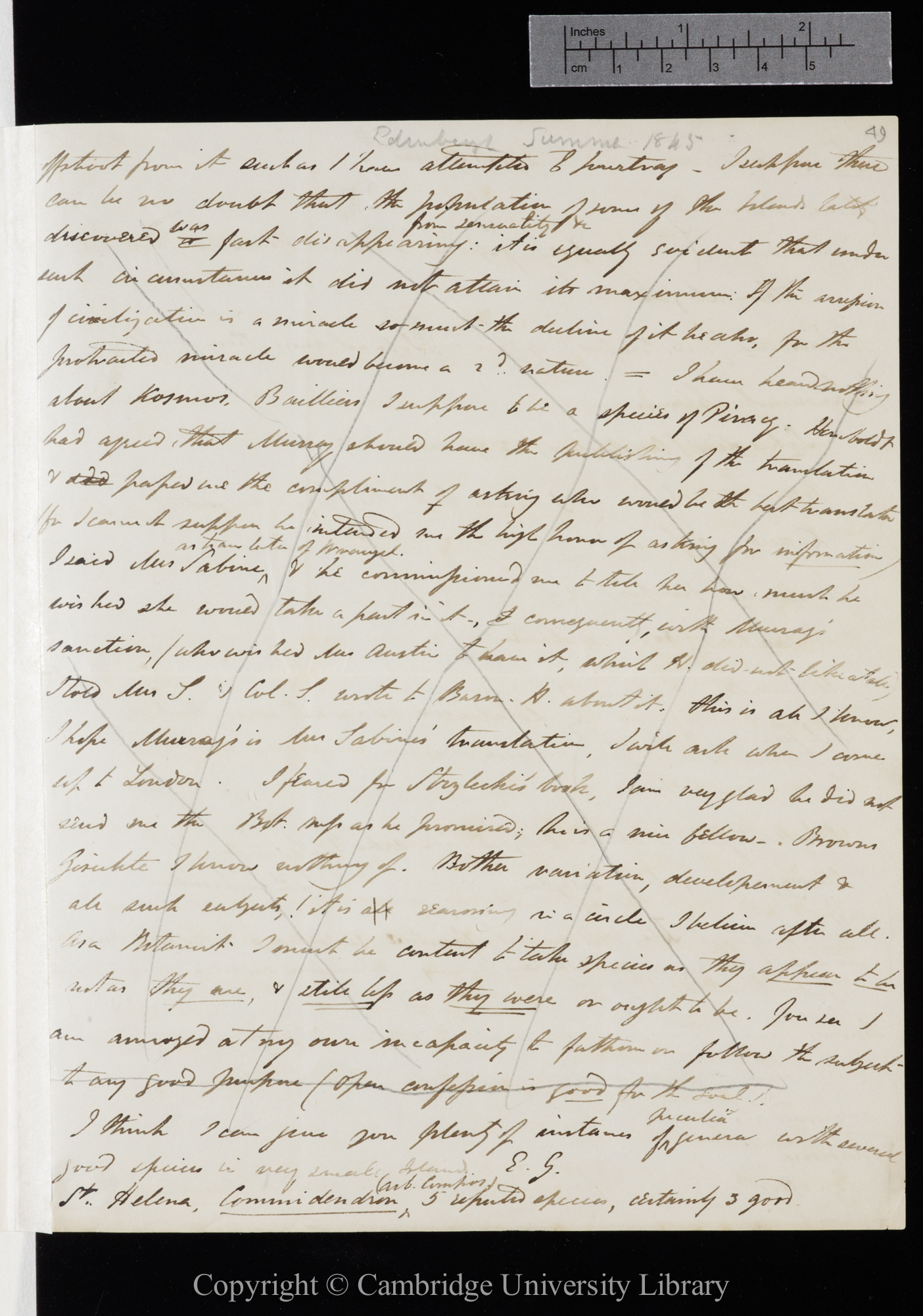 Letter from J. D. Hooker to C. R. Darwin   [mid-July 1845]