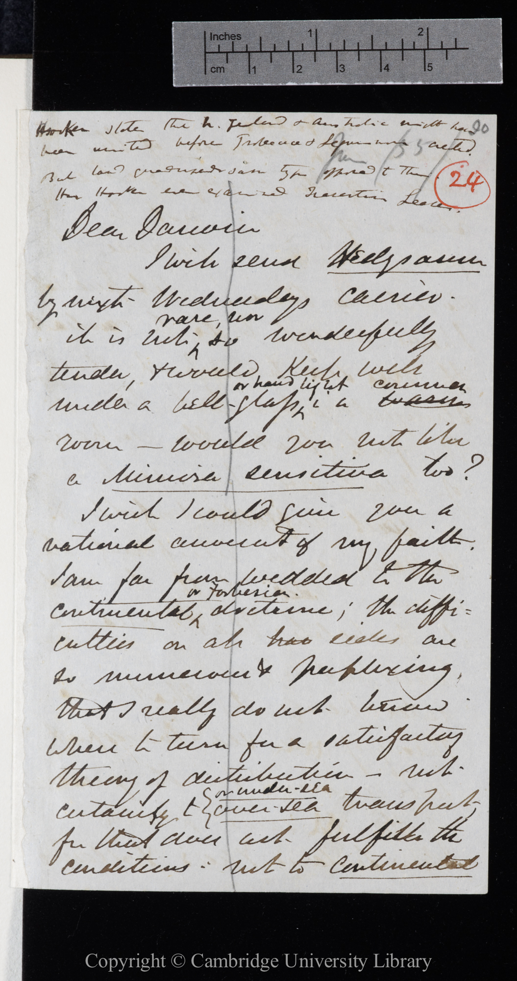 Letter from J. D. Hooker to C. R. Darwin   [6-9 June 1855]