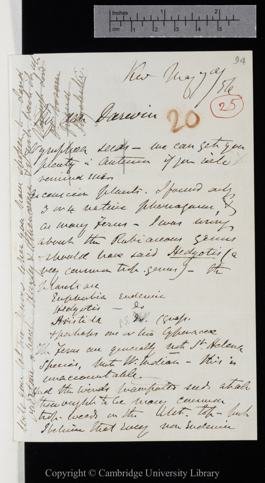 Letter from J. D. Hooker to C. R. Darwin   7 May 1856