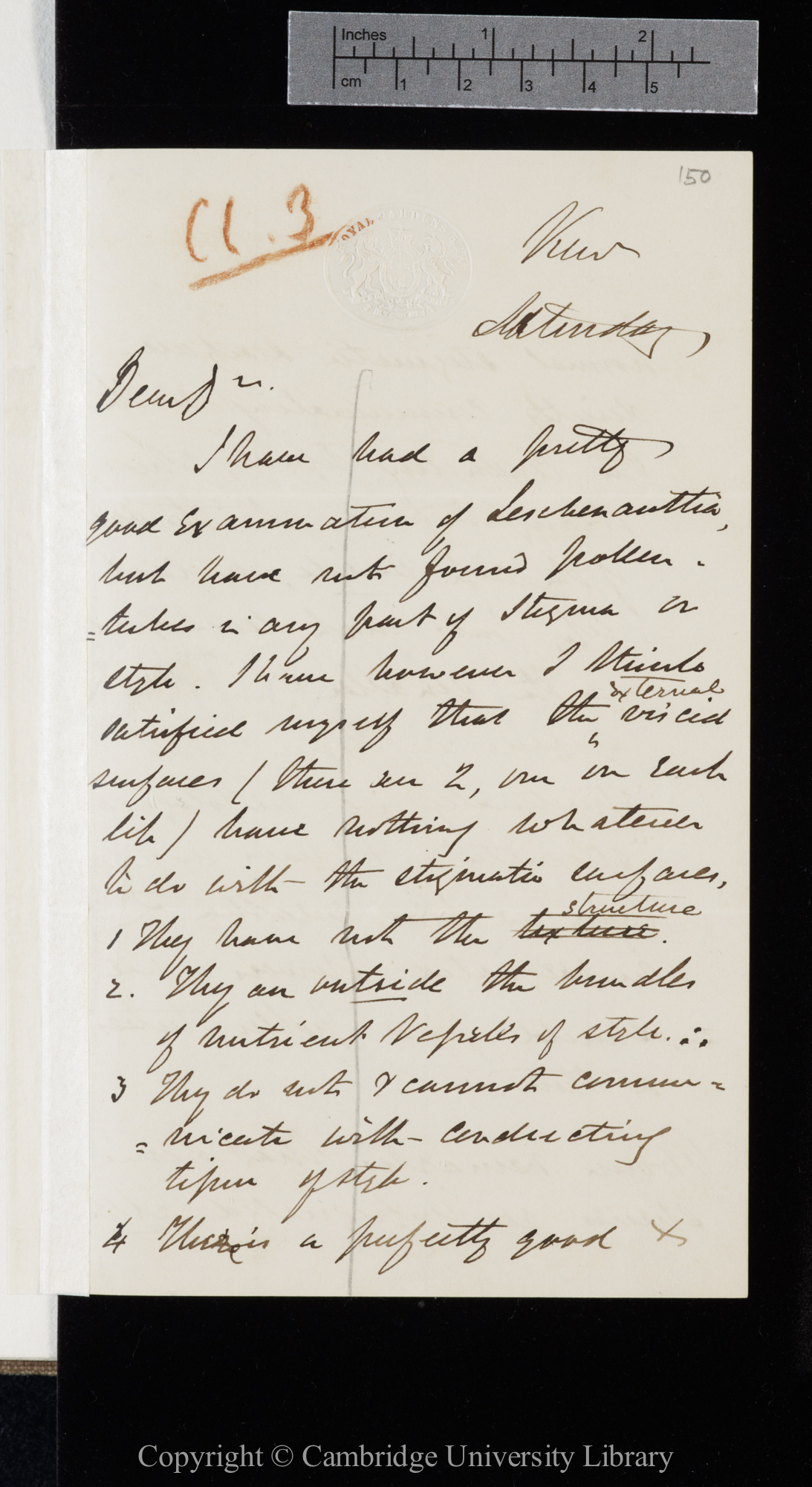 Letter from J. D. Hooker to C. R. Darwin   [28 April 1860]