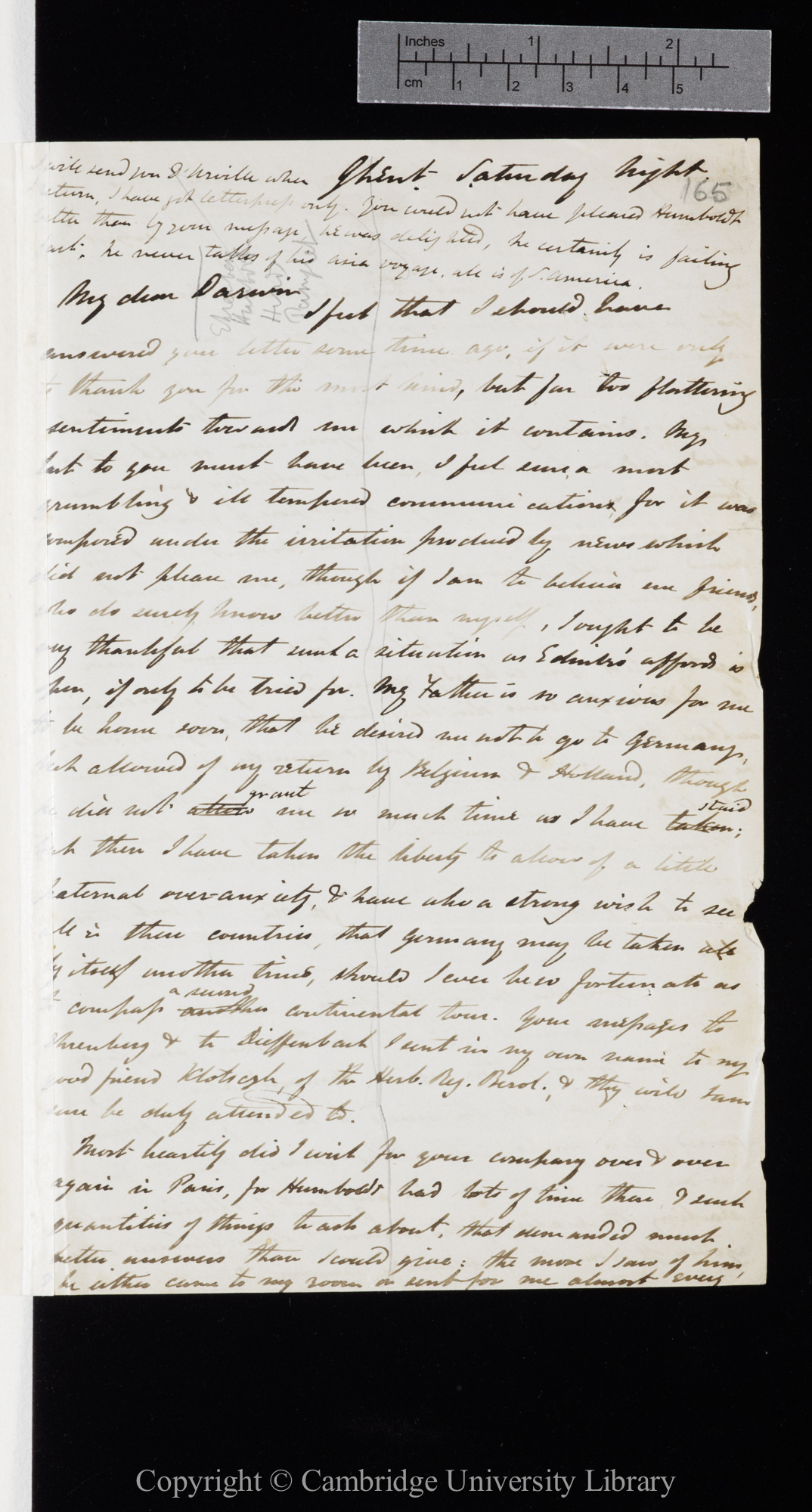 Letter from J. D. Hooker to C. R. Darwin   [late February 1845]