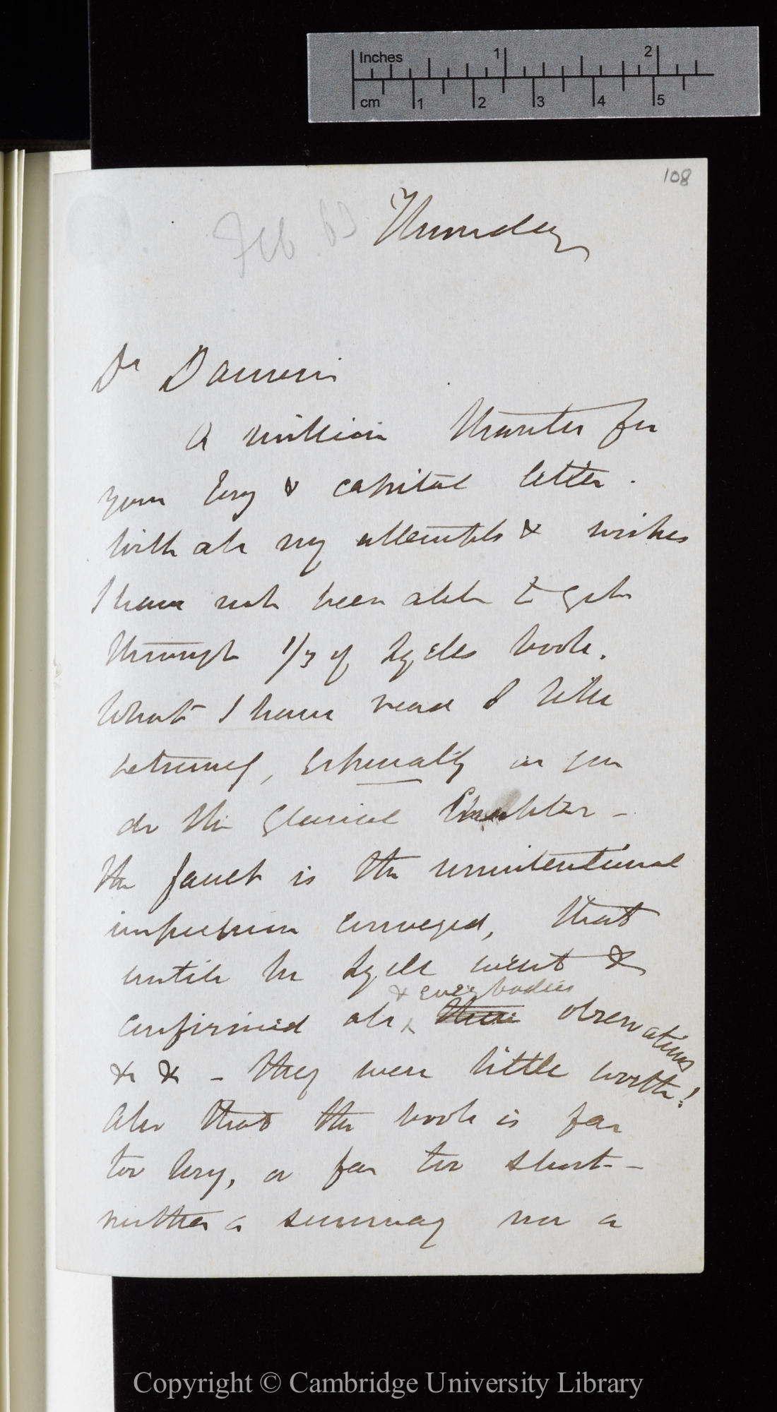 Letter from J. D. Hooker to C. R. Darwin   [26 February 1863]